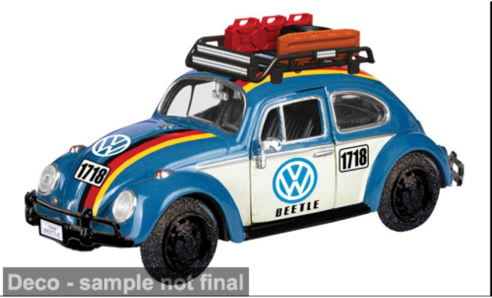 Volkswagen Beetle 1/24 Motormax blau/Dekor 1966 1:24 modellino in miniatura