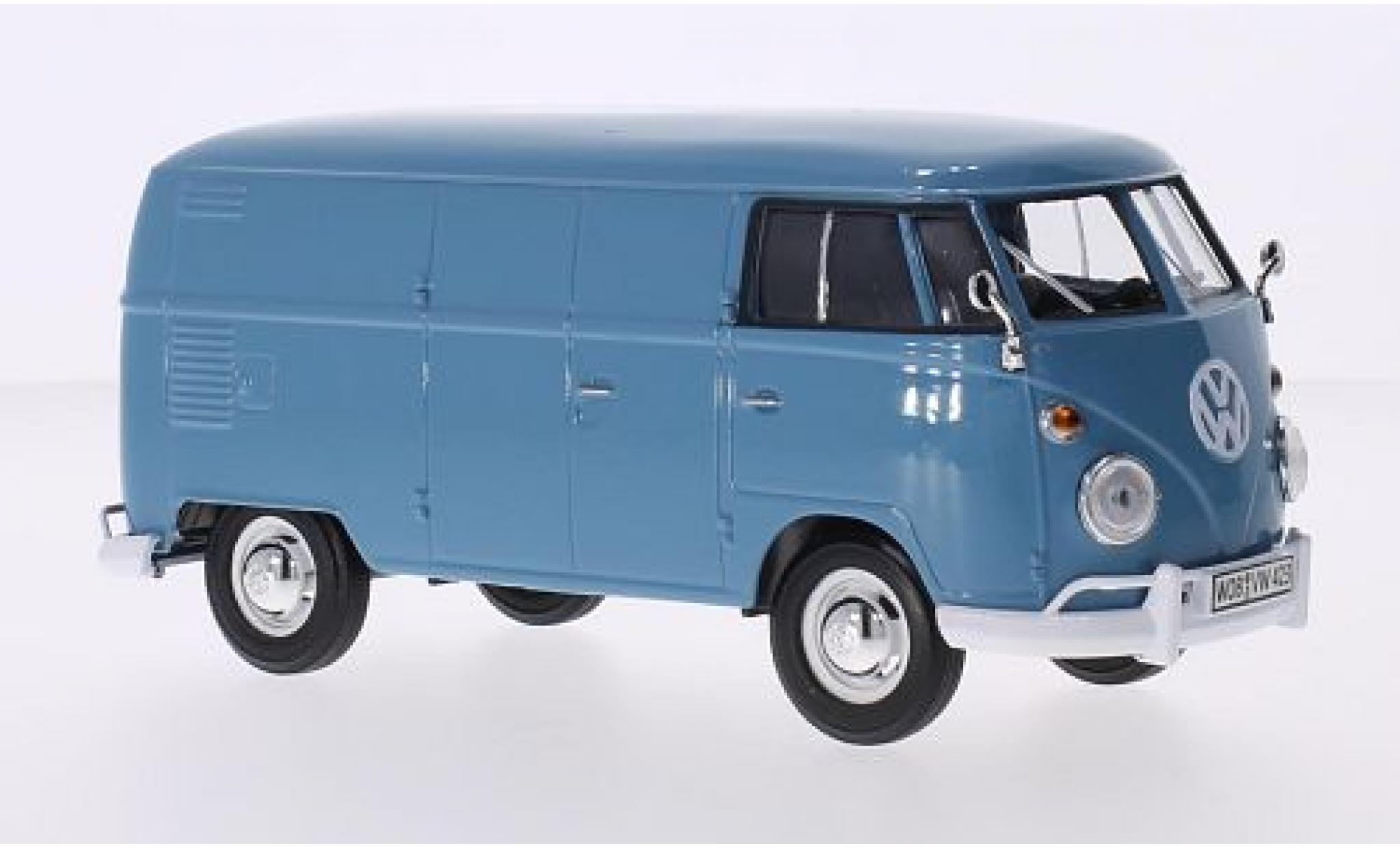 Volkswagen T1 1/24 Motormax Kasten blu modellino in miniatura