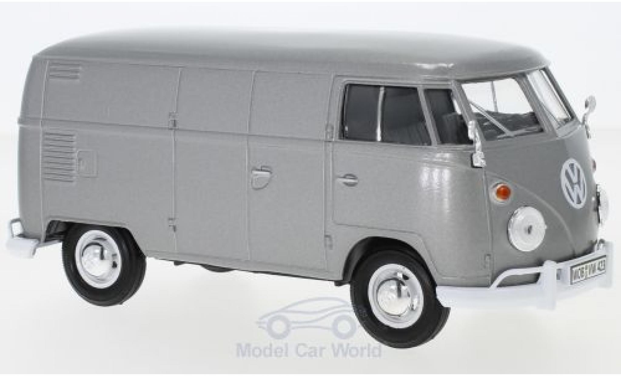 Volkswagen T1 1/24 Motormax Kasten metallico grigio modellino in miniatura