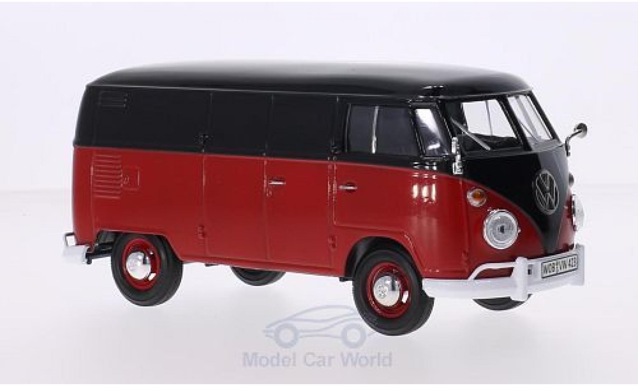 Volkswagen T1 A 1/24 Motormax Kasten nero/rosso modellino in miniatura