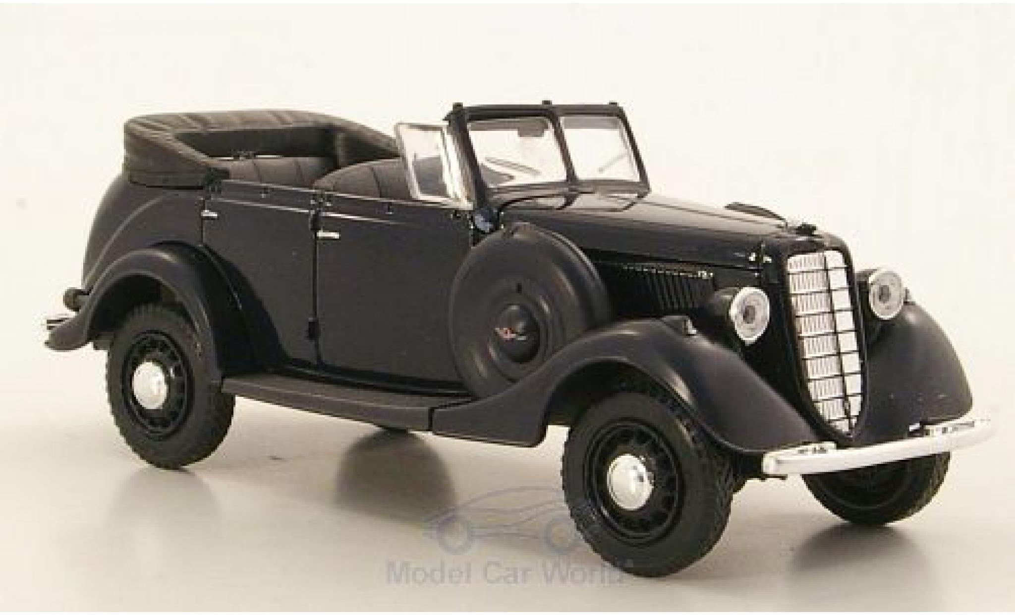 Gaz 61-40 1/43 Nash Avtoprom GAZ nero geöffnetes Verdeck modellino in miniatura