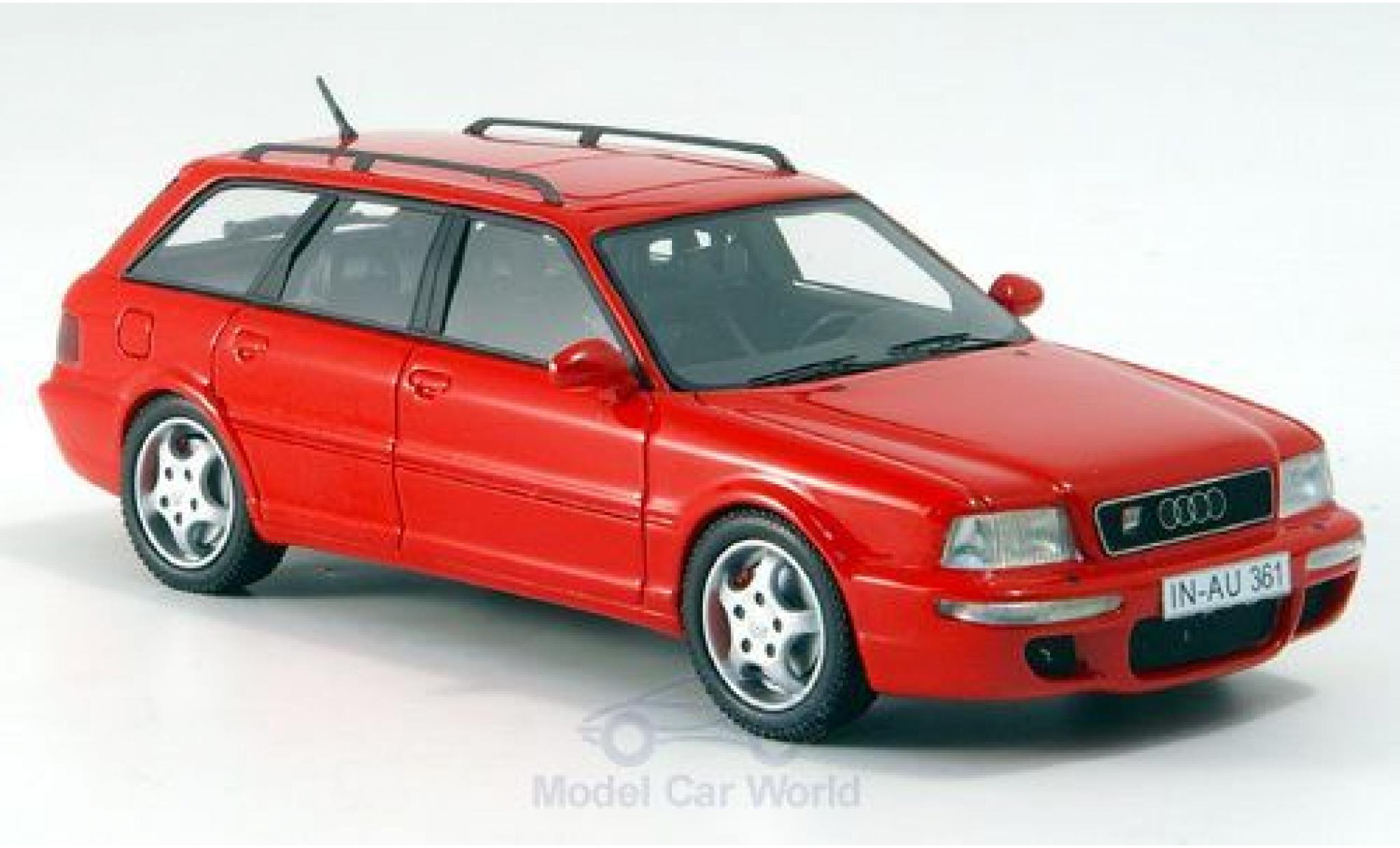 Audi RS2 1/43 Neo rosso 1994 modellino in miniatura