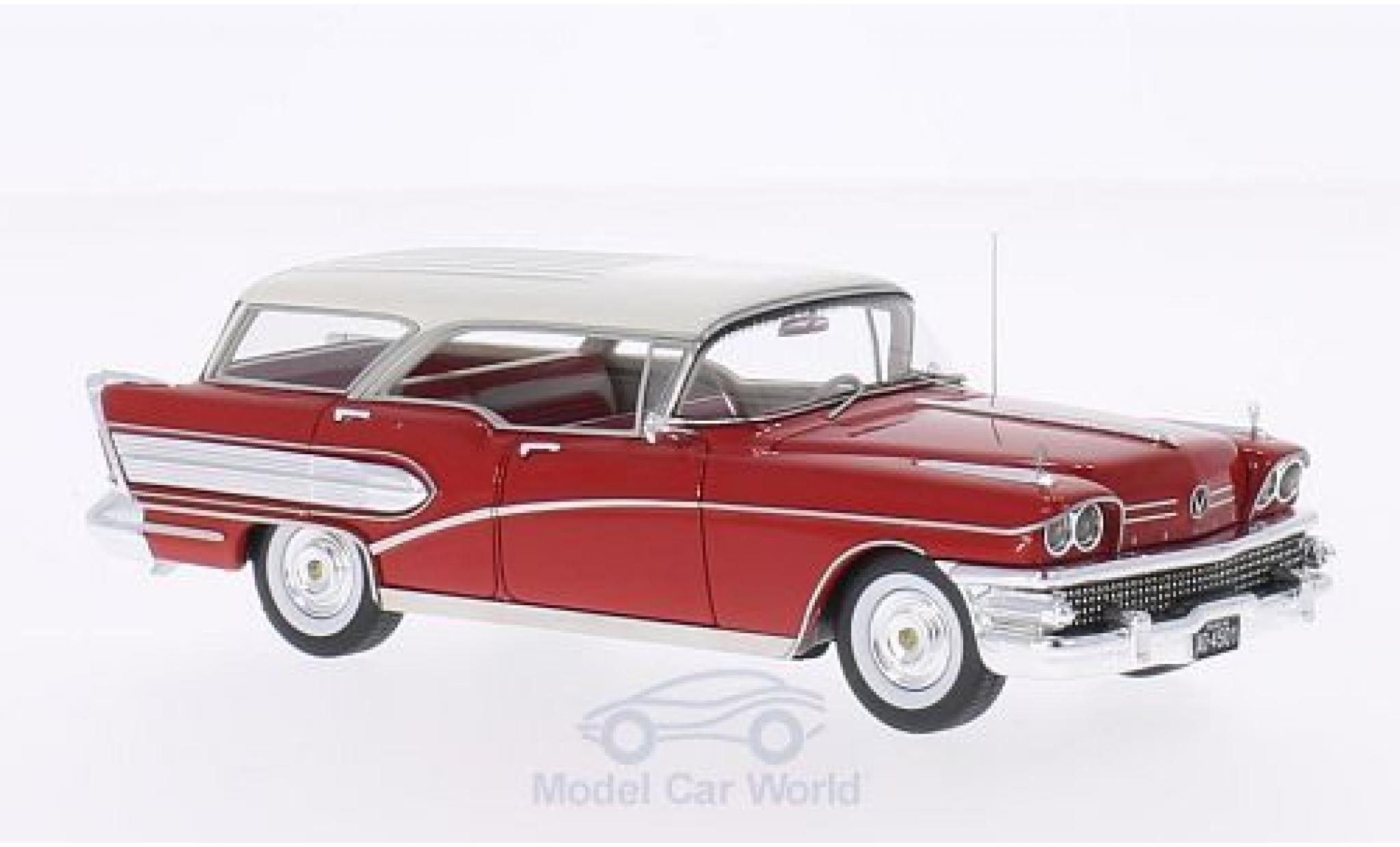 Buick Century 1/43 Neo Caballero rosso/bianco 1958 modellino in miniatura