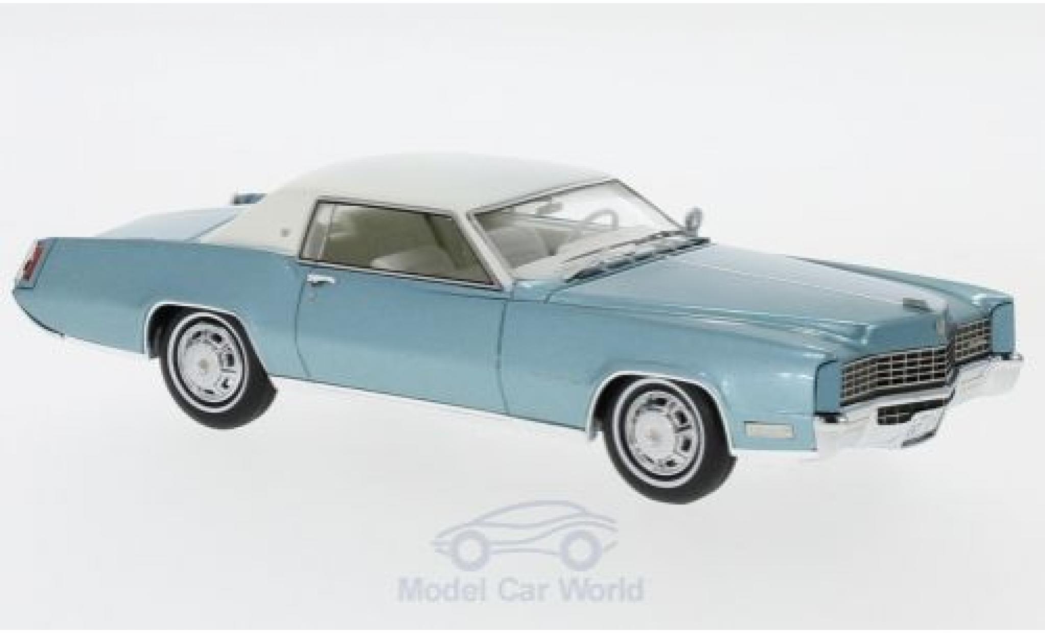 Cadillac Eldorado 1/43 Neo Coupe metallico türkis/bianco 1967 modellino in miniatura
