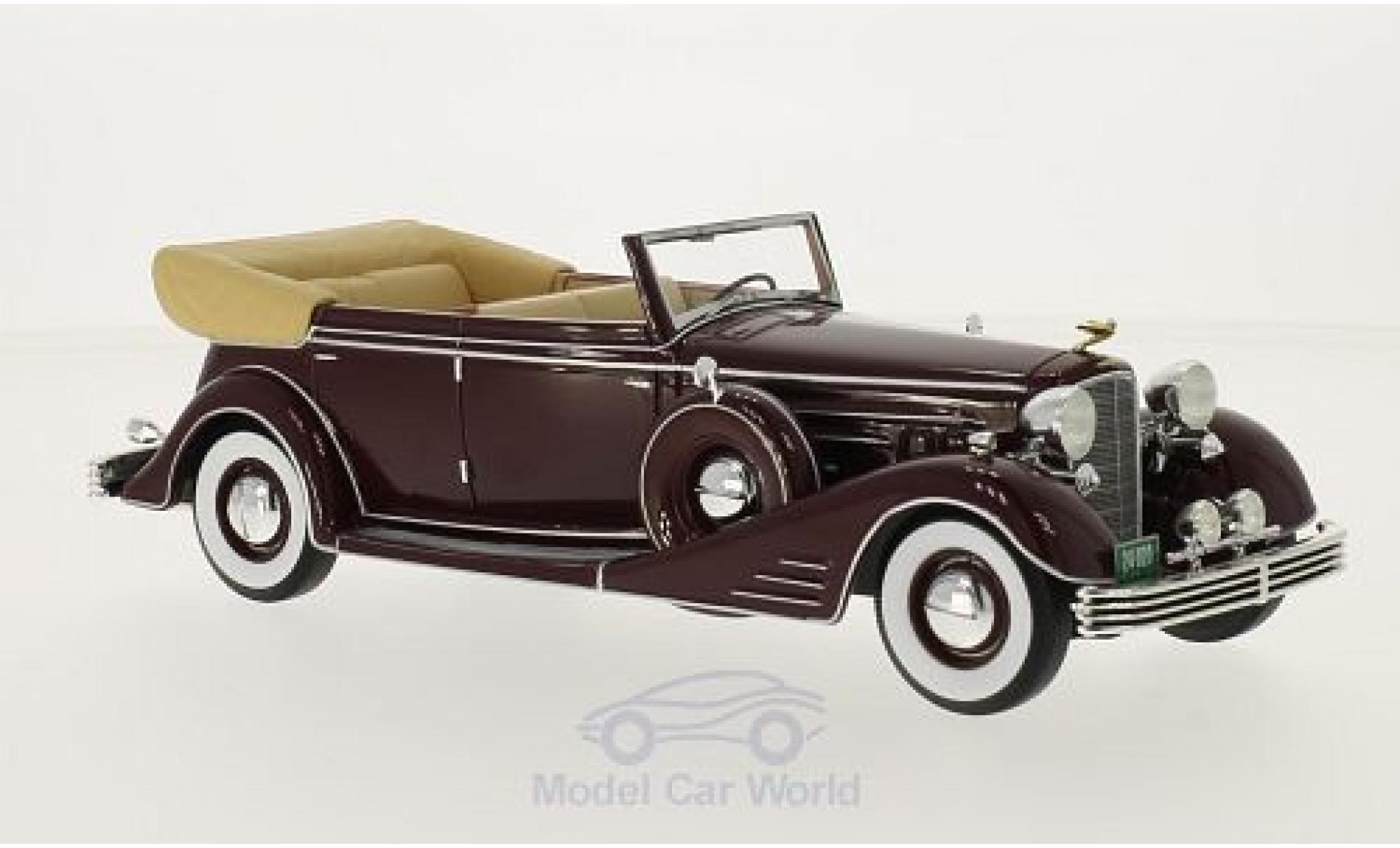 Cadillac Fleetwood 1/24 Neo Allweather Phaeton rosso 1933 modellino in miniatura