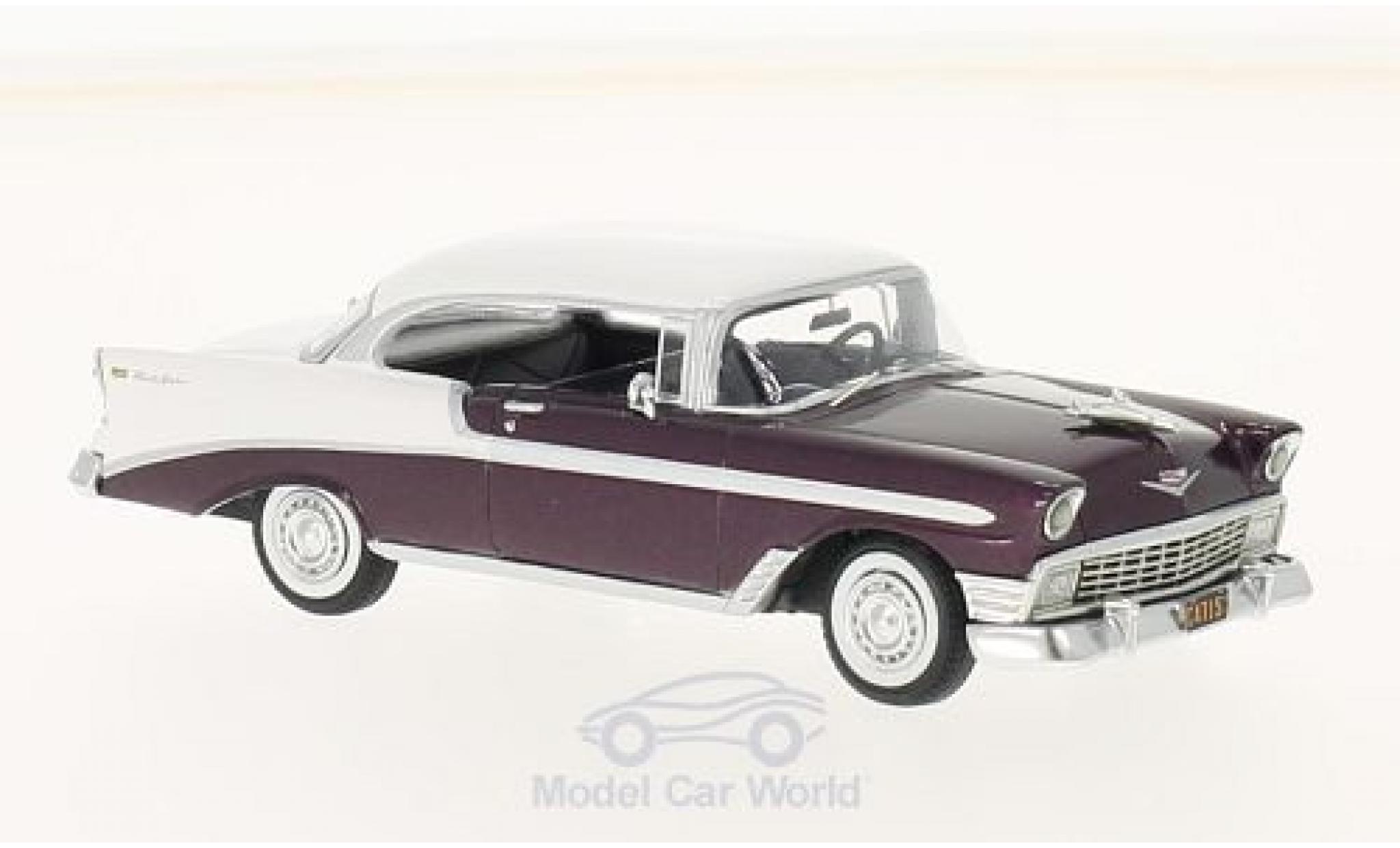 Chevrolet Bel Air 1/43 Neo Sport Coupe bianco/metallico rosso 1956 modellino in miniatura
