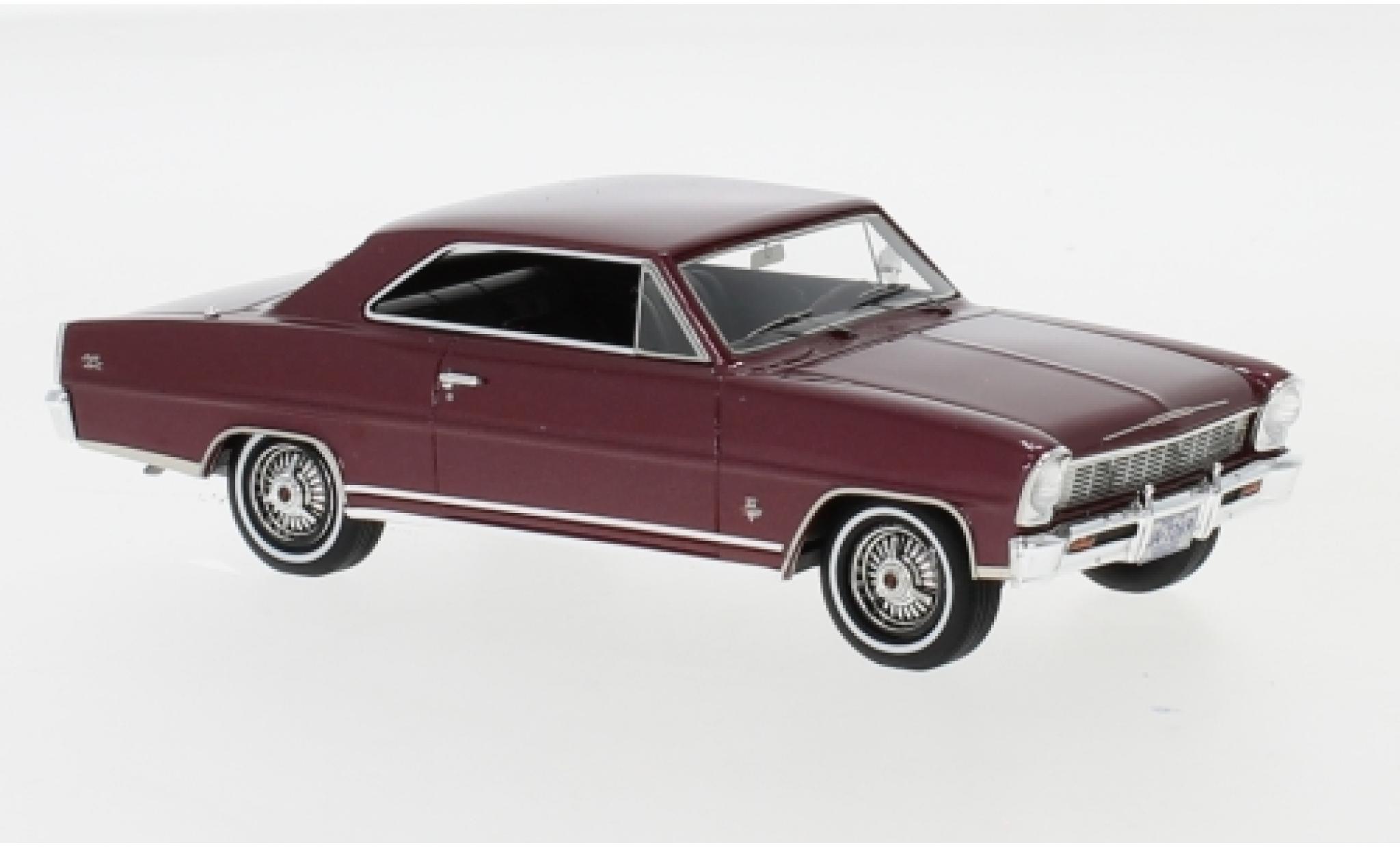 Chevrolet Nova 1/43 Neo SS Hardtop metallico rosso 1966 modellino in miniatura