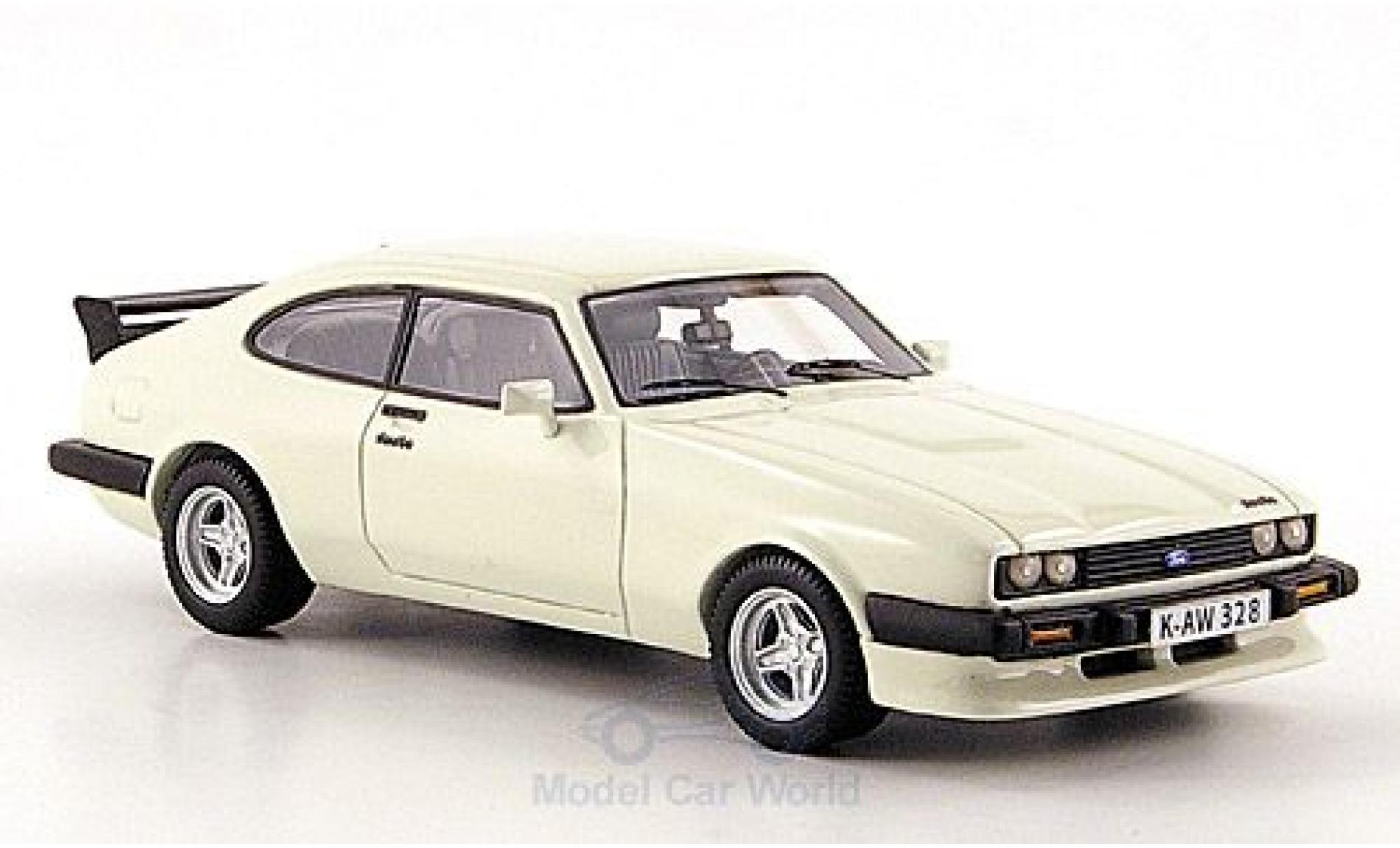 Ford Capri 1/43 Neo MK III Turbo bianco 1981 modellino in miniatura