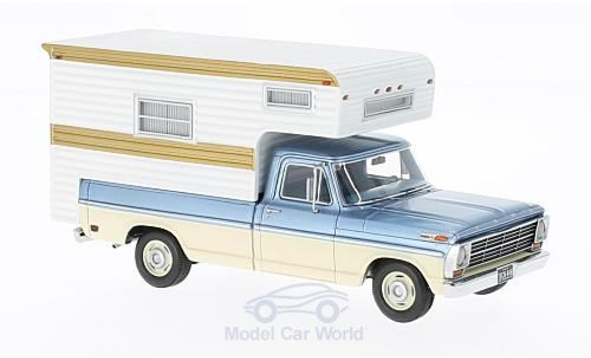 Ford F-1 1/43 Neo 00 metallico blu/beige 1968 Camper modellino in miniatura