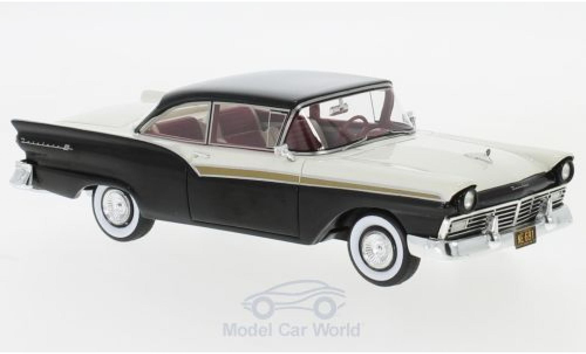 Ford Fairlane 1/43 Neo 500 Hardtop nero/bianco 1957 modellino in miniatura