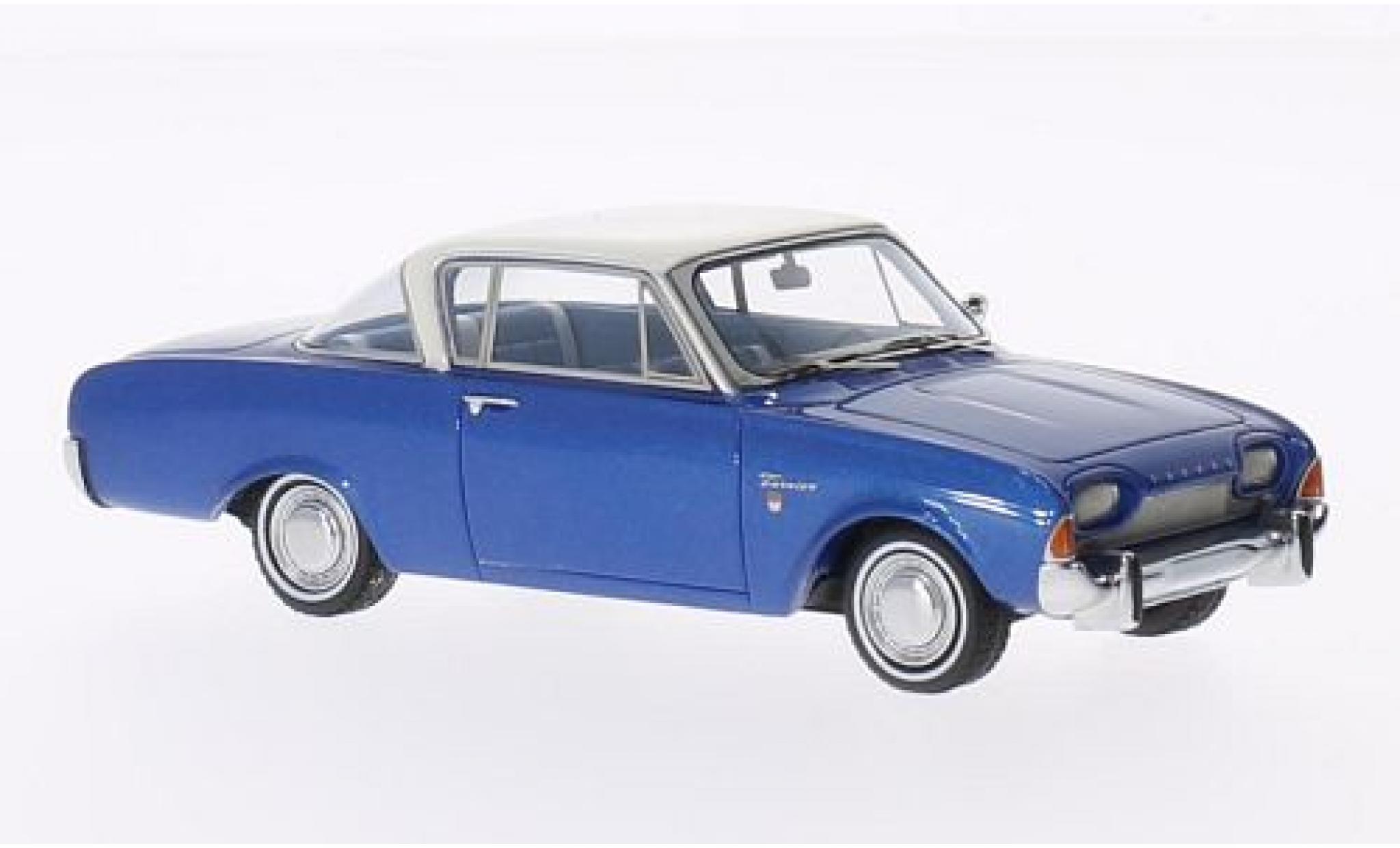 Ford Taunus 1/43 Neo 17M P3 Coupe metallico blu/bianco 1962 modellino in miniatura