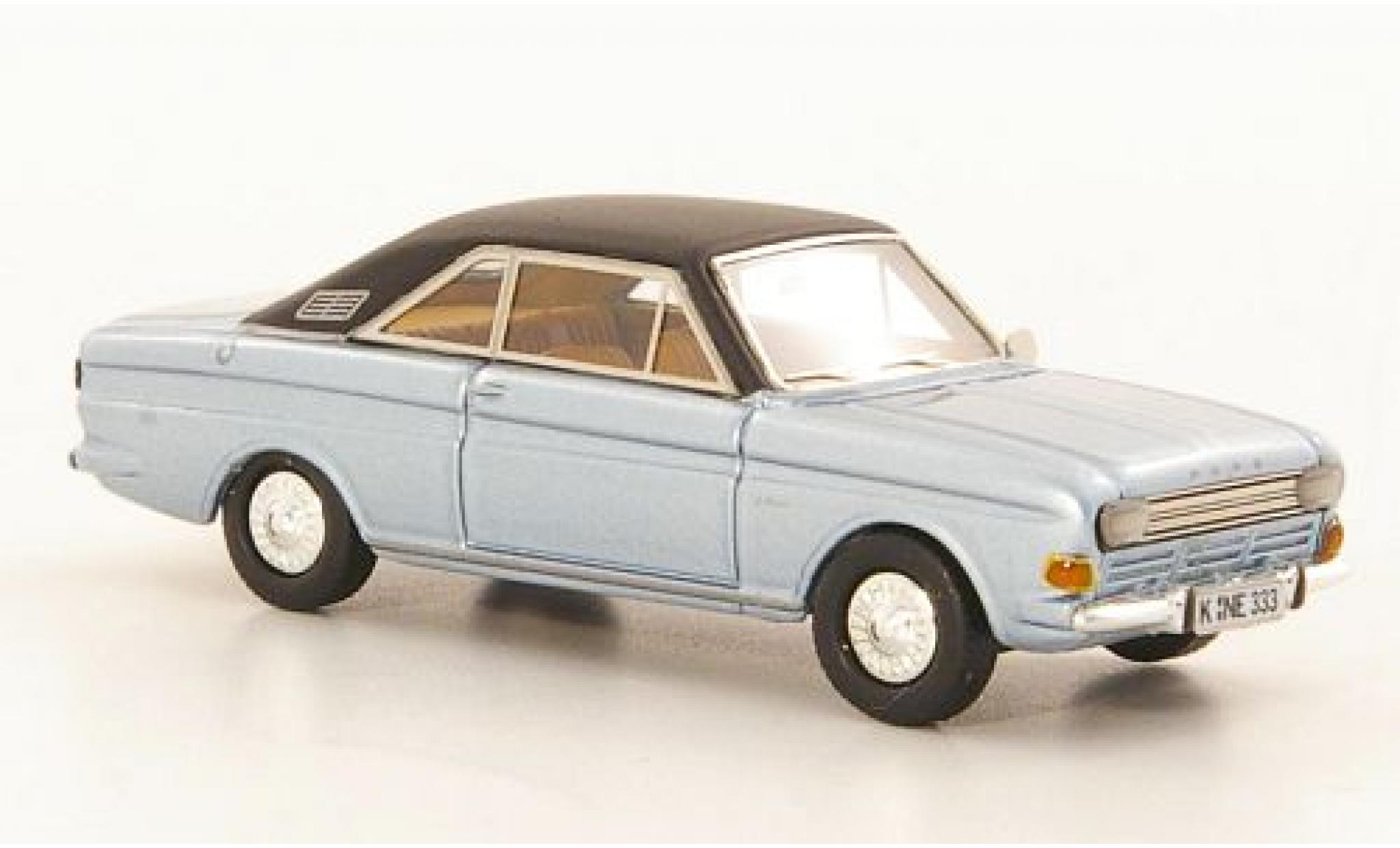 Ford Taunus 1/87 Neo P6 15M Coupe metallico blu/nero 1968 modellino in miniatura