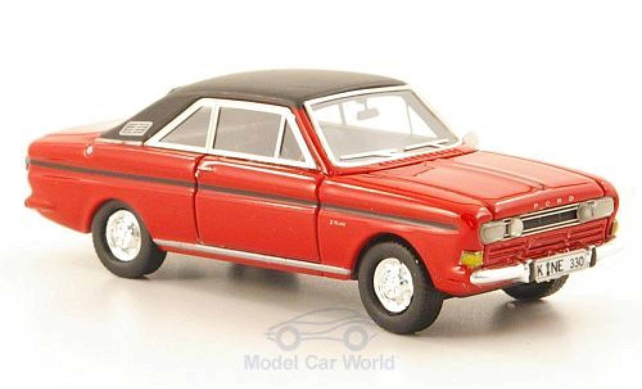 Ford Taunus 1968 1/87 Neo P6 15M RS Coupe rosso/matt-nero 1968 modellino in miniatura