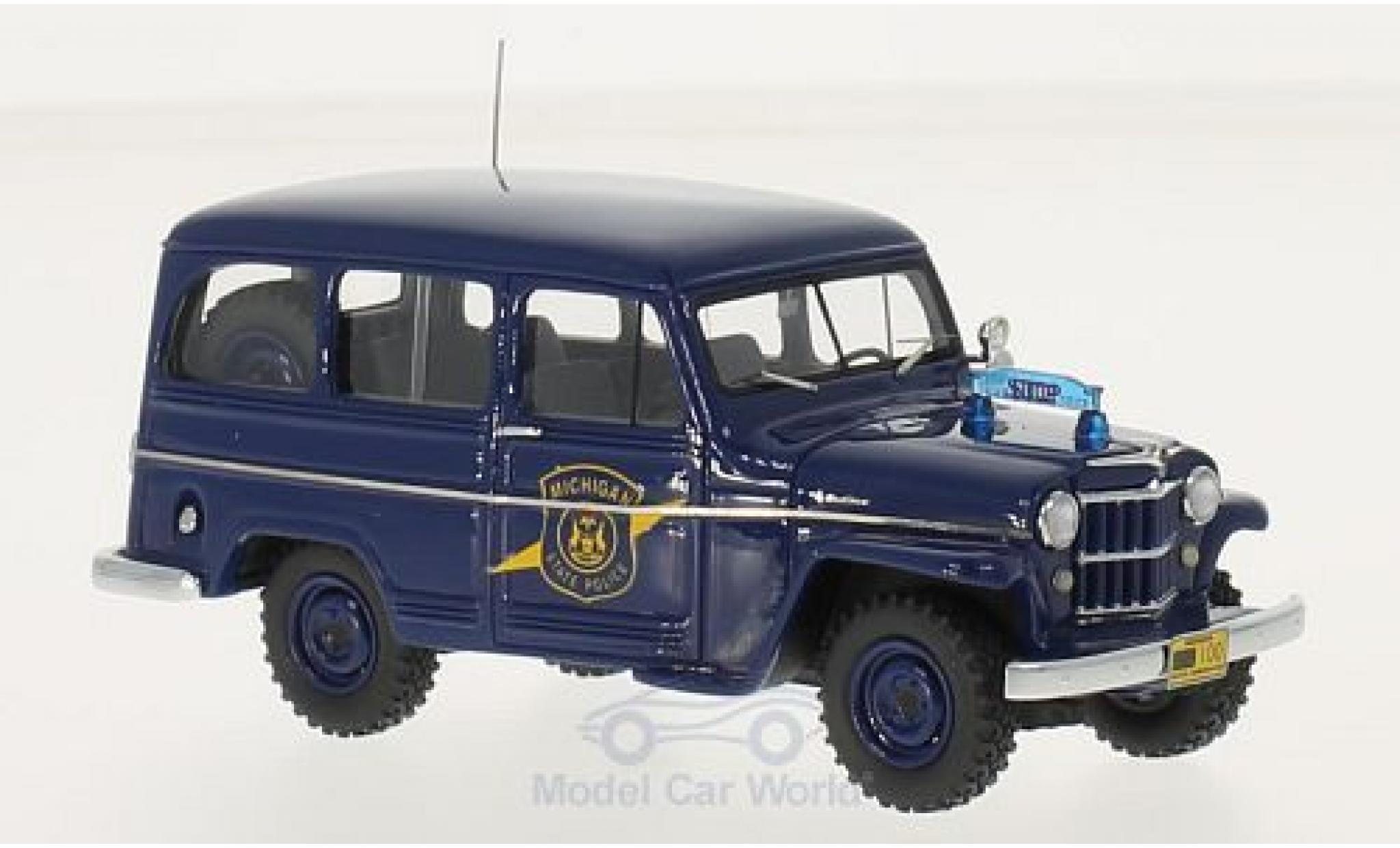 Jeep Willys 1/43 Neo Station Wagon Michigan State Police 1954 modellino in miniatura