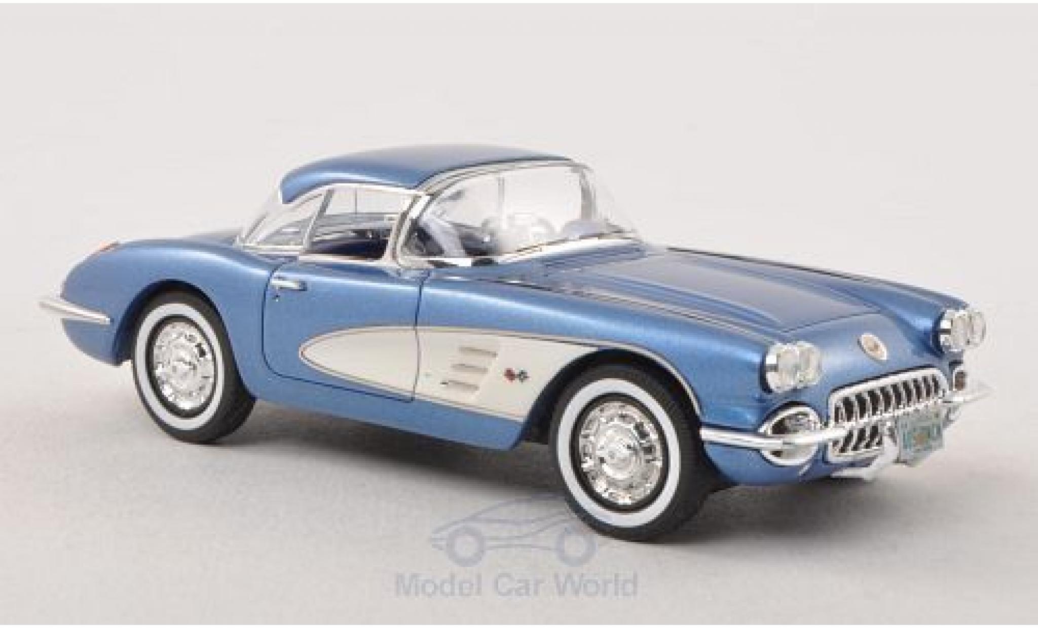Chevrolet Corvette C1 1/43 Neo (C1) Hardtop metallico blu/bianco 1959 modellino in miniatura