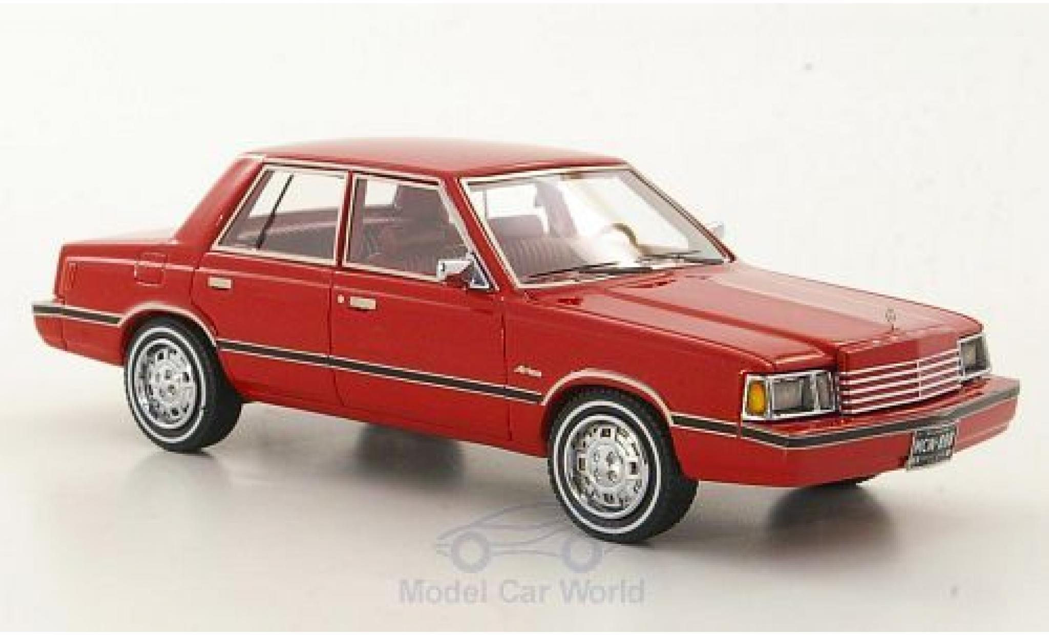 Dodge Aries 1/43 Neo rosso 1983 (K-Car) modellino in miniatura
