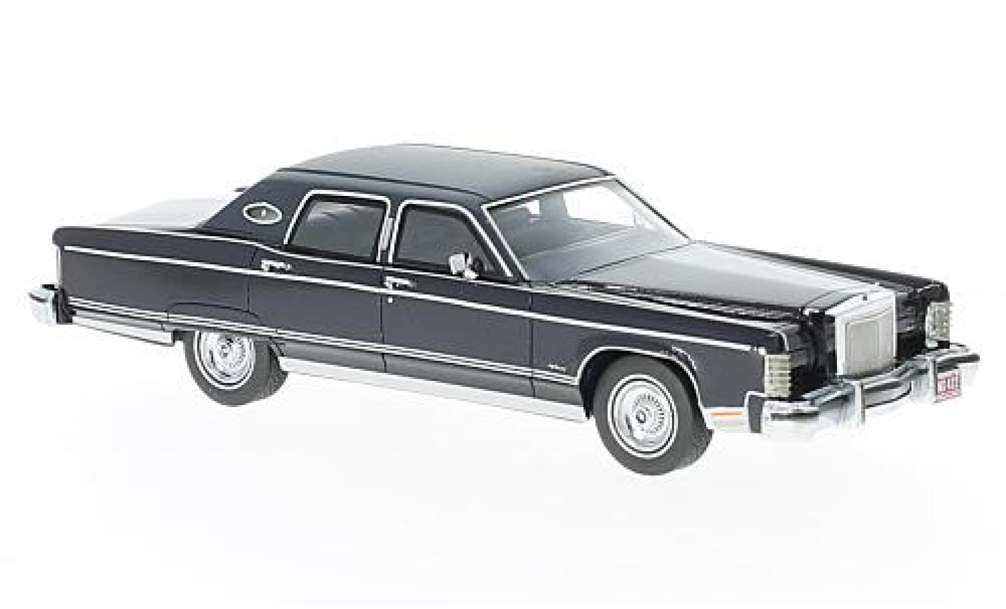 Lincoln Continental 1/43 Neo Town Car metallico blu 1977 modellino in miniatura
