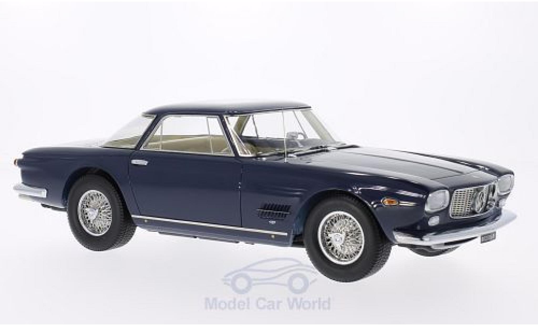 Maserati 5000 GT 1/18 Neo Allemano blu 1960 Türen und Hauben geschlossen modellino in miniatura
