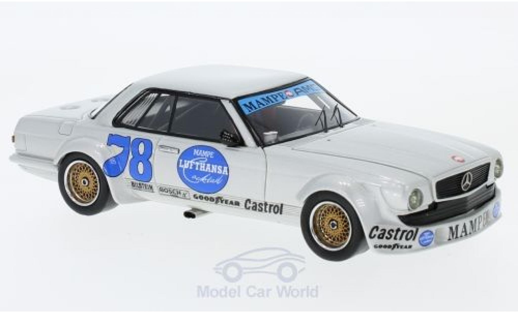 Mercedes 450 SLC 1/43 Neo SLC AMG Gr.2 No.78 Mampe 1978 Präsentation modellino in miniatura