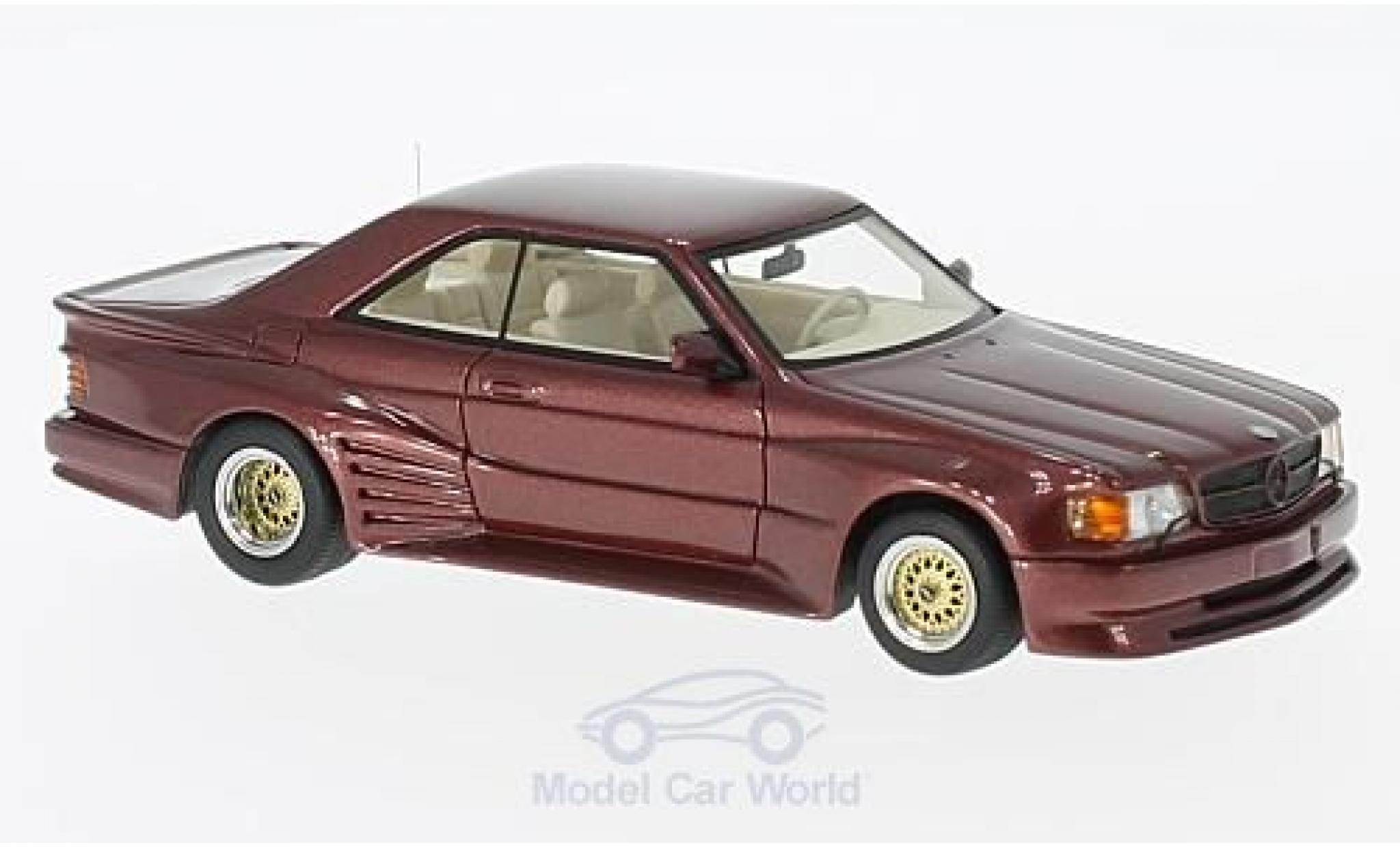 Mercedes 500 SEC 1/43 Neo SEC Koenig Specials metallico rosso modellino in miniatura