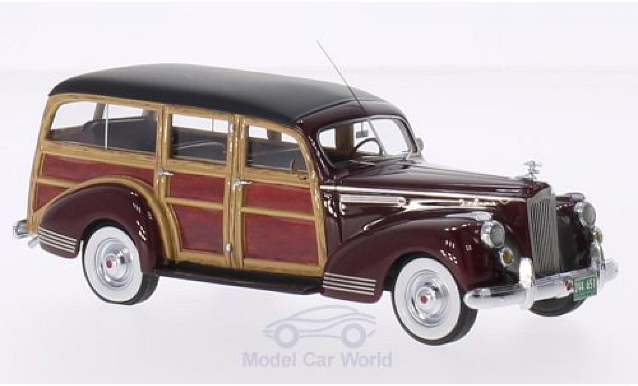 Packard 110 1/43 Neo Deluxe Wagon rosso/Holzoptik 1941 modellino in miniatura