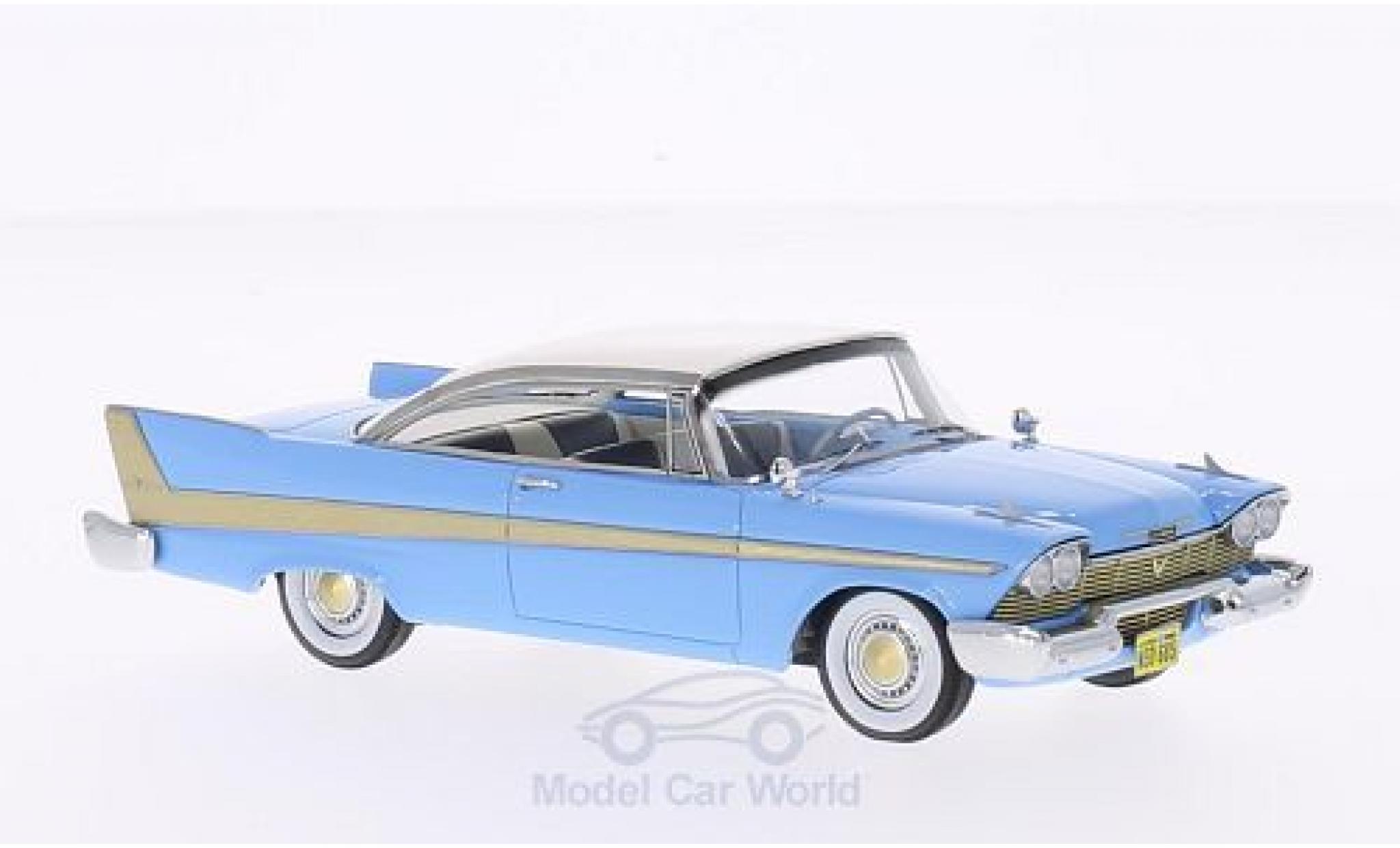 Plymouth Fury 1/43 Neo Hardtop blu/bianco 1958 modellino in miniatura