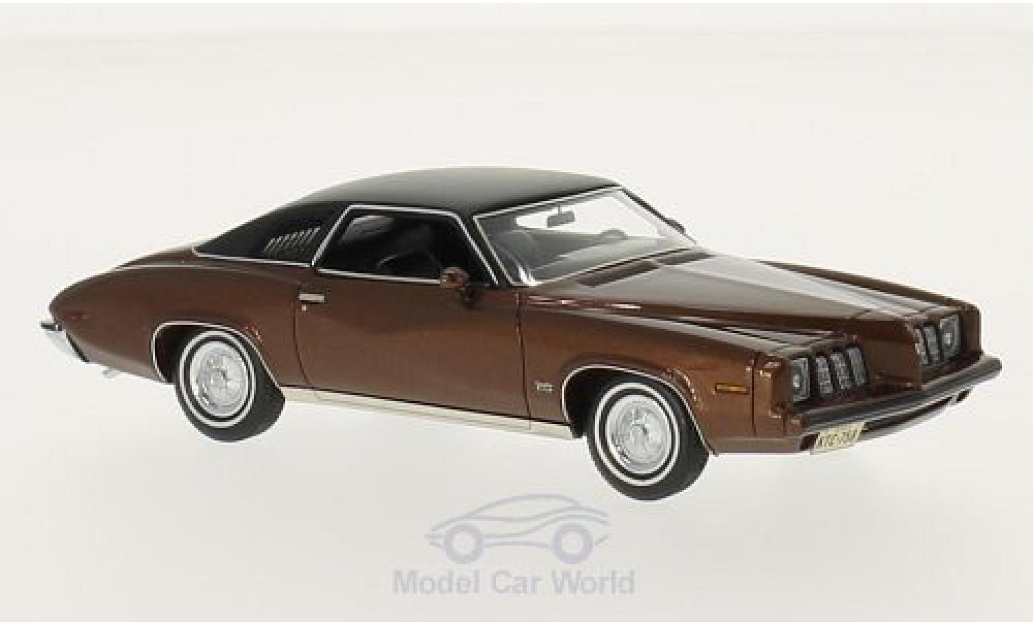 Pontiac Grand Am 1/43 Neo metallico marroneee/matt-nero 1973 2-Door modellino in miniatura