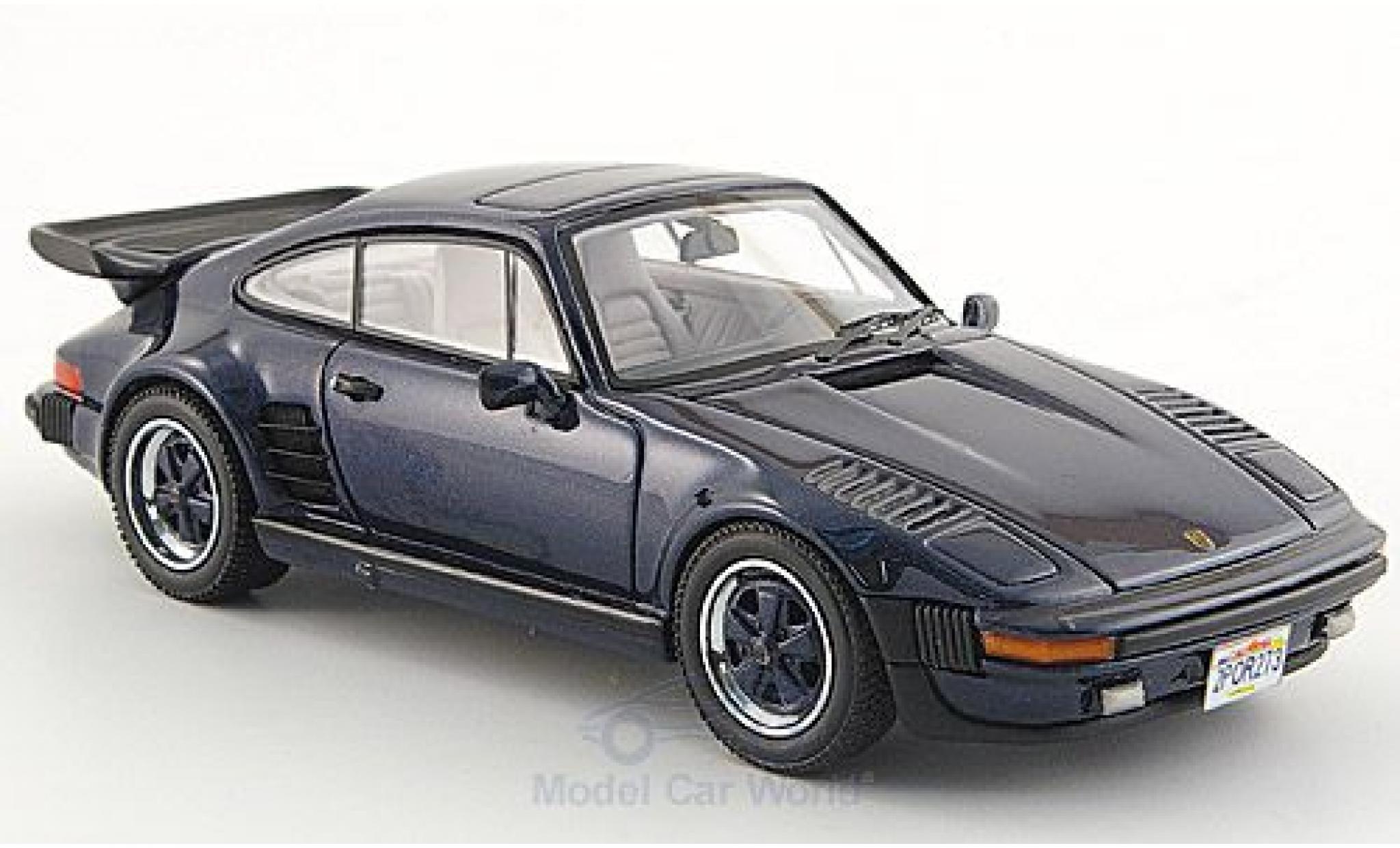 Porsche 930 Turbo 1/43 Neo Turbo SE Flatnose metallico blu 1987 modellino in miniatura