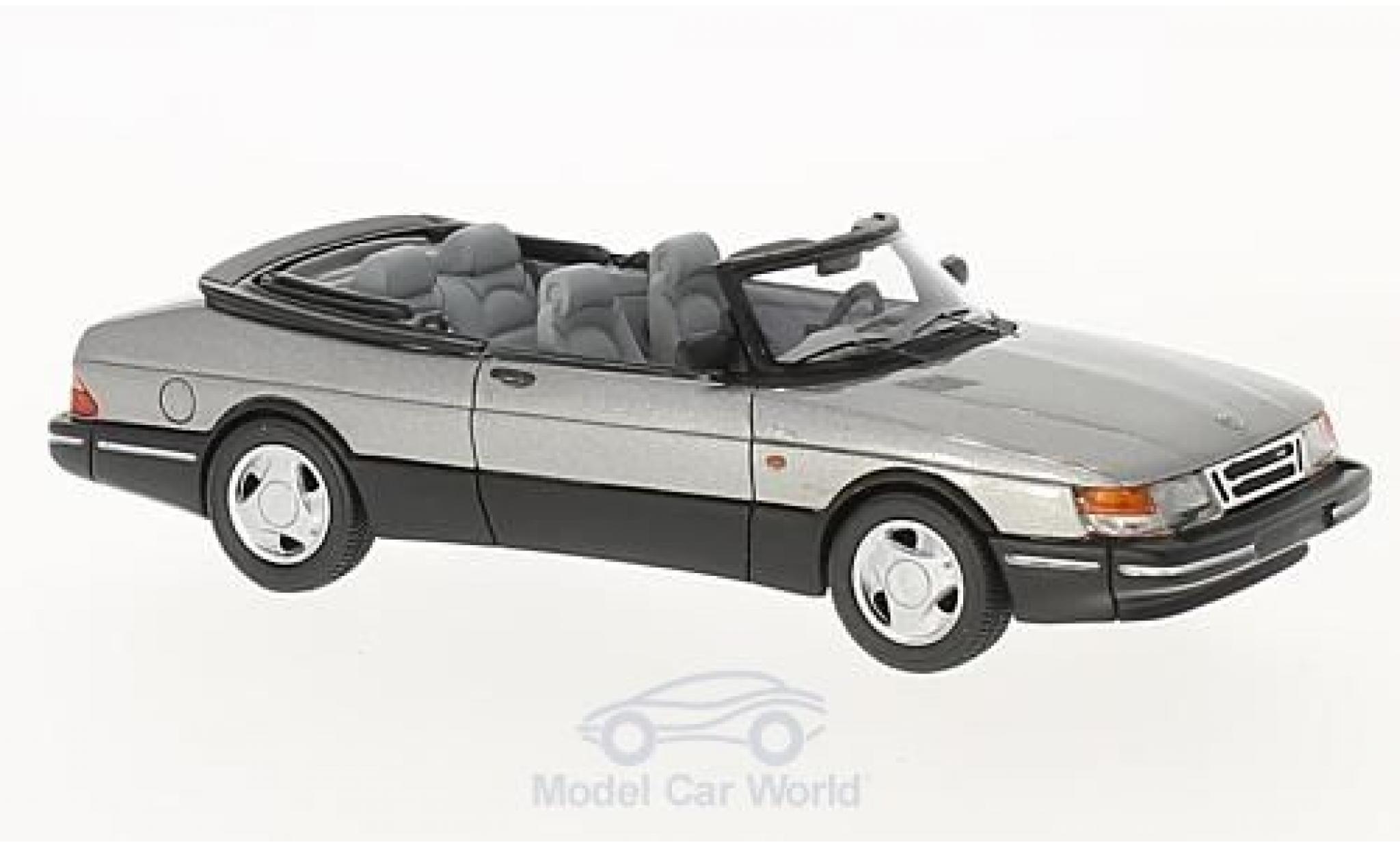 Saab 900 1987 1/43 Neo Cabriolet metallico grigio 1987 modellino in miniatura