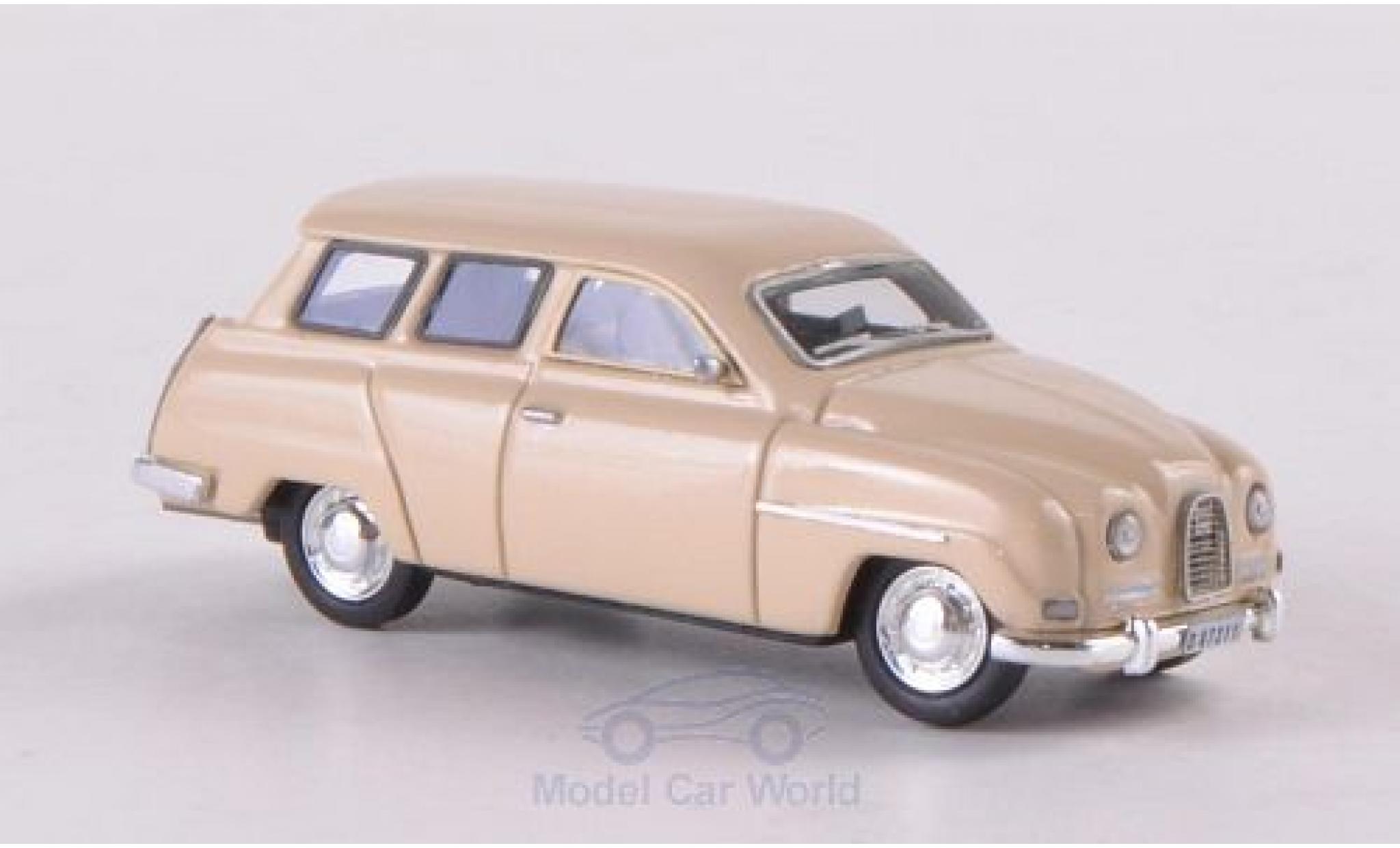 Saab 95 1/87 Neo beige modellino in miniatura