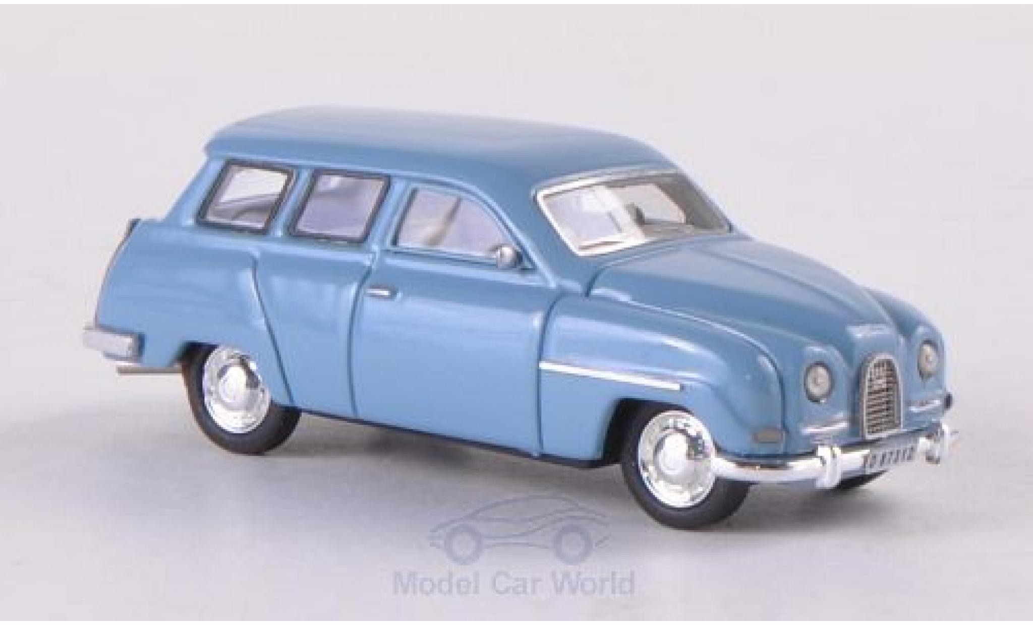 Saab 95 1/87 Neo blu modellino in miniatura