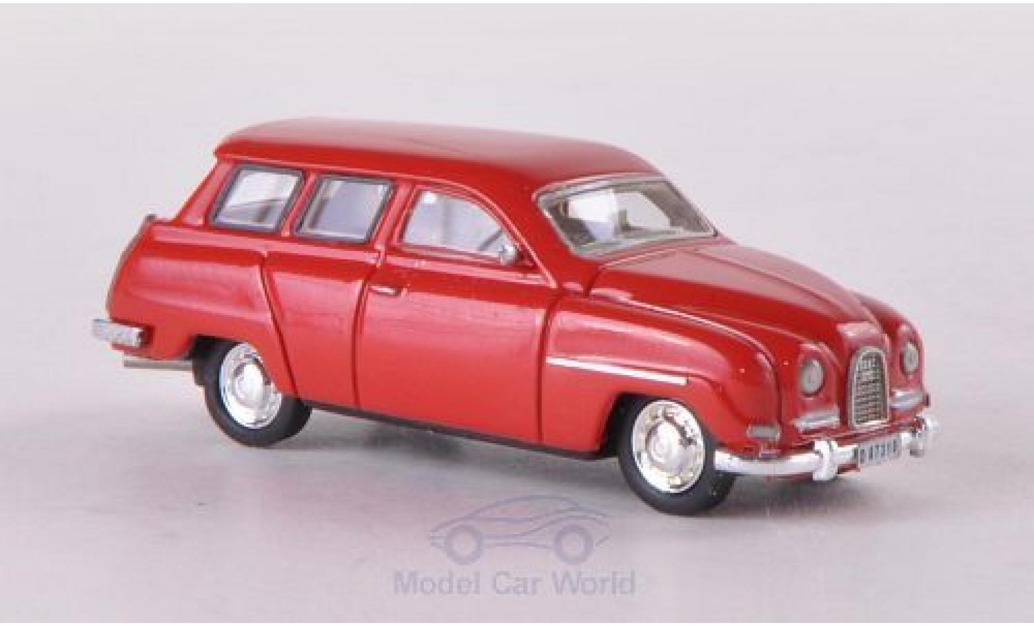 Saab 95 1/87 Neo rosso 1961 modellino in miniatura