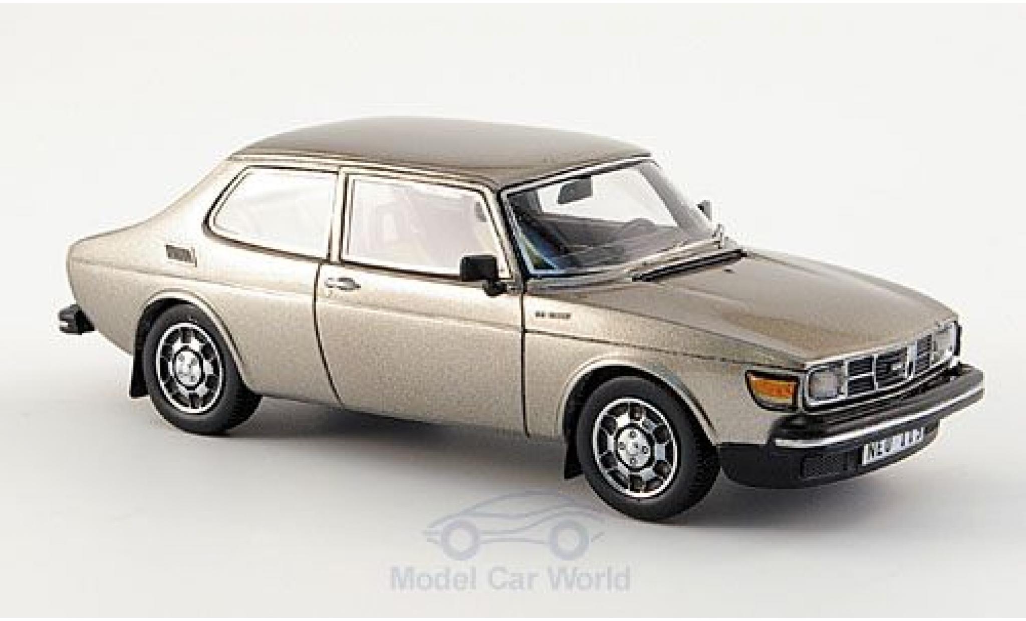 Saab 99 1/43 Neo EMS metallico grigio 1977 modellino in miniatura