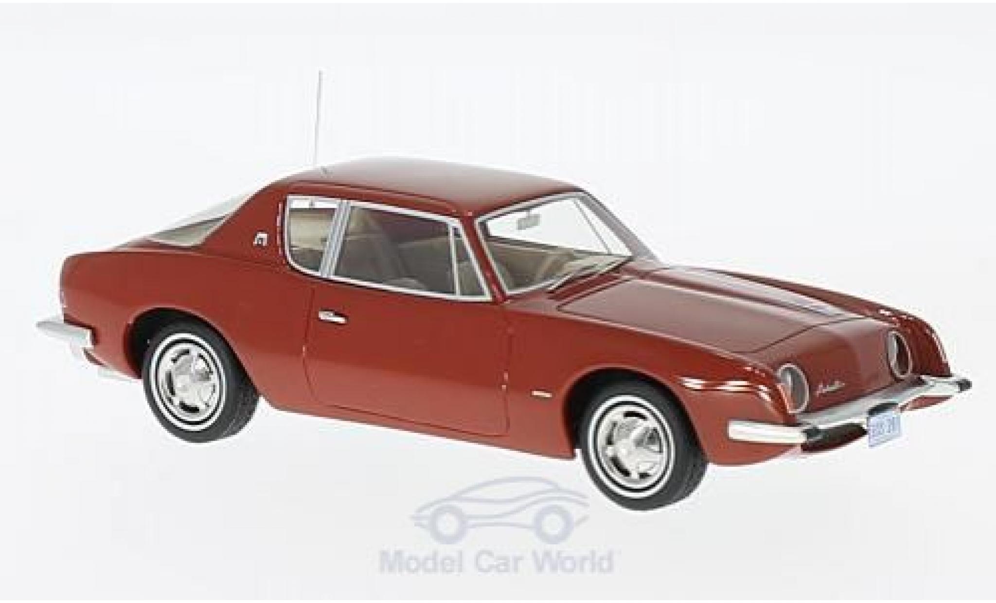 Studebaker Avanti 1/43 Neo rosso 1963 modellino in miniatura