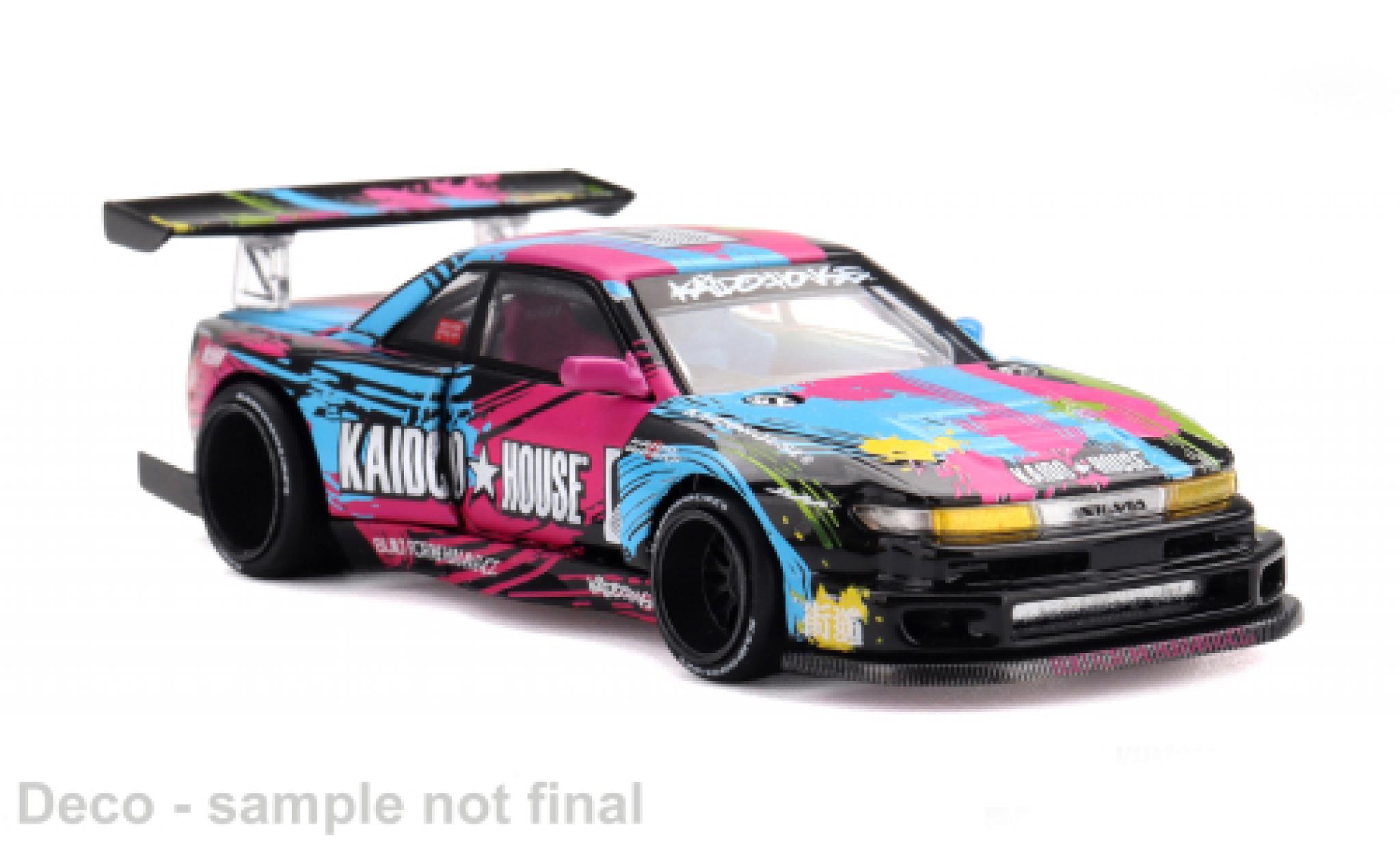 Nissan Silvia 1/64 Mini GT S13-R Kaido Splash V1 schwarz/Dekor 1991 1:64 modellini auto