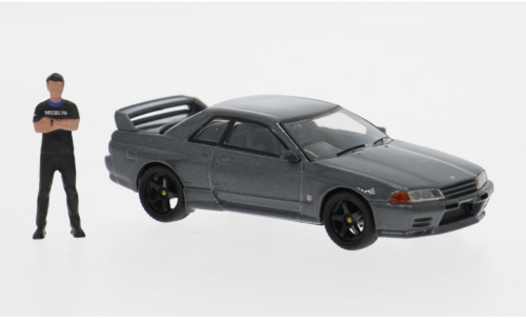Nissan Skyline 1/64 Mini GT GT-R (R32) grau 1992 1:64 modellino in miniatura