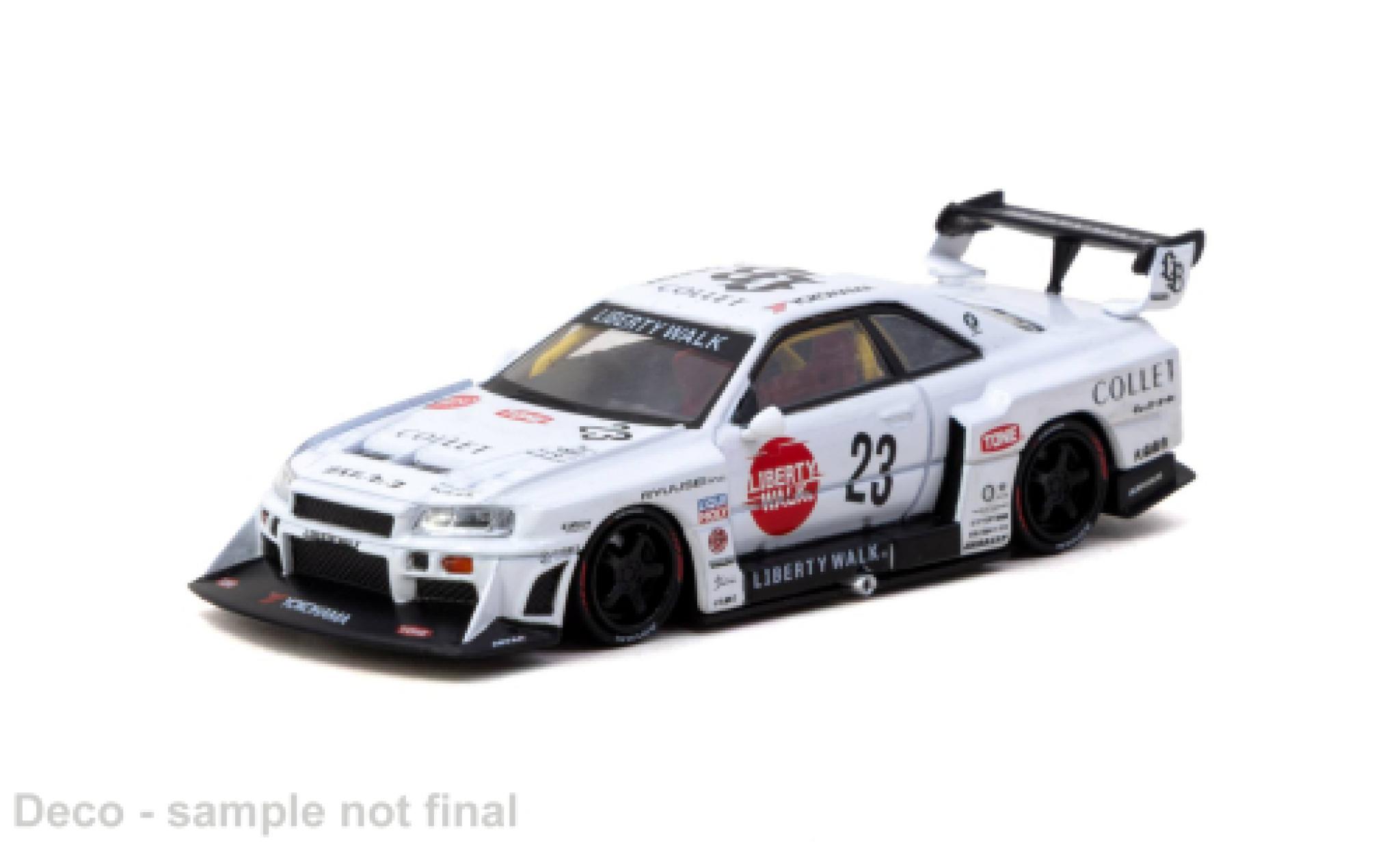 Nissan Skyline 1/64 Tarmac Works GTR (R34) weiss 2025 #23 1:64 modellini auto