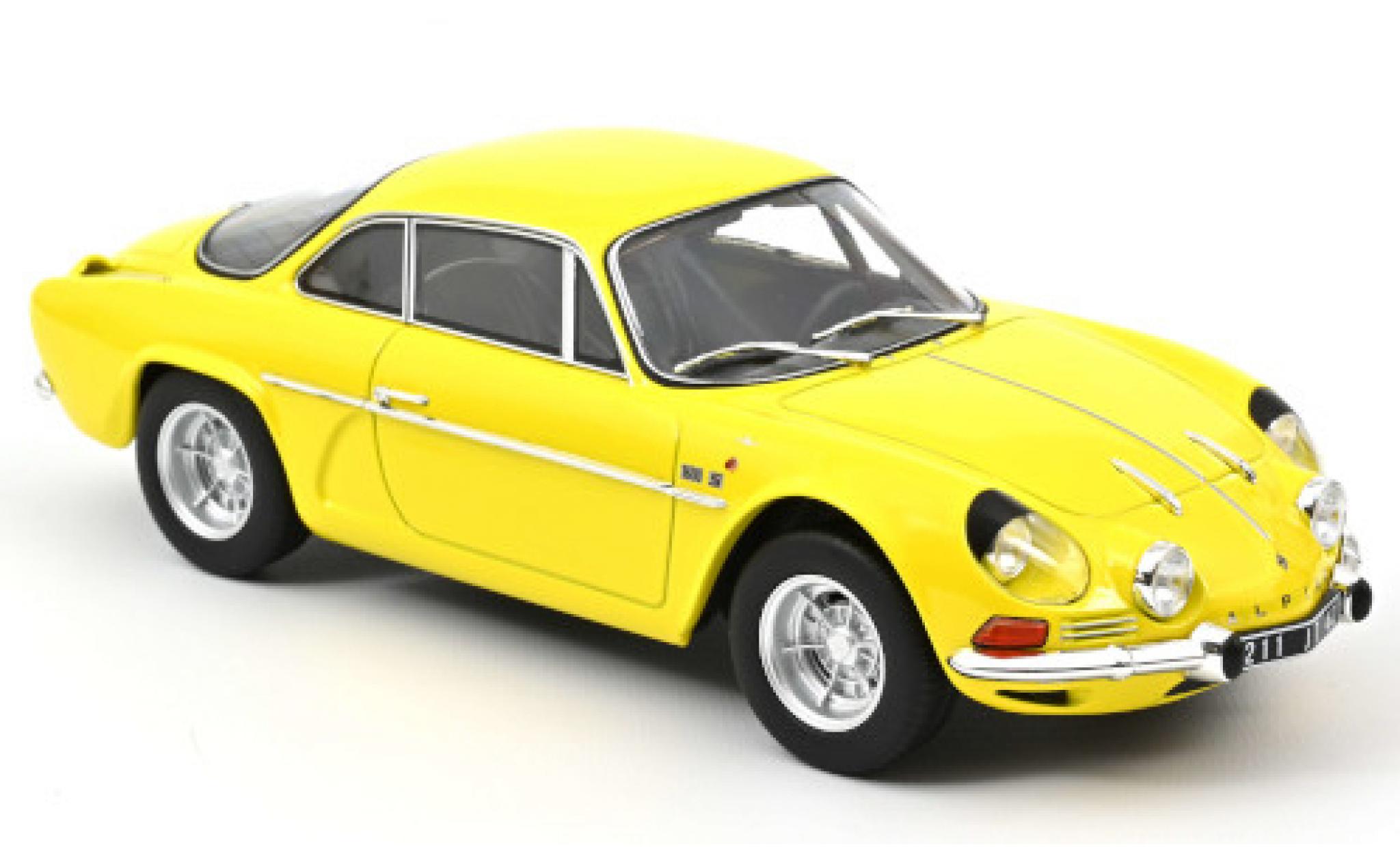 Alpine A110 1/18 Norev 1600S giallo 1971 modellino in miniatura