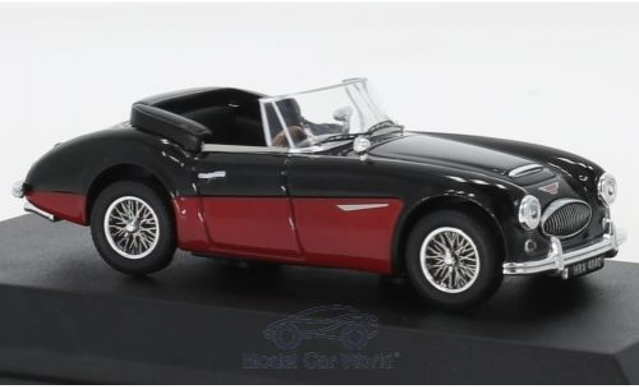 Austin Healey 3000 1/43 Norev MK3 nero/rosso RHD 1964 modellino in miniatura