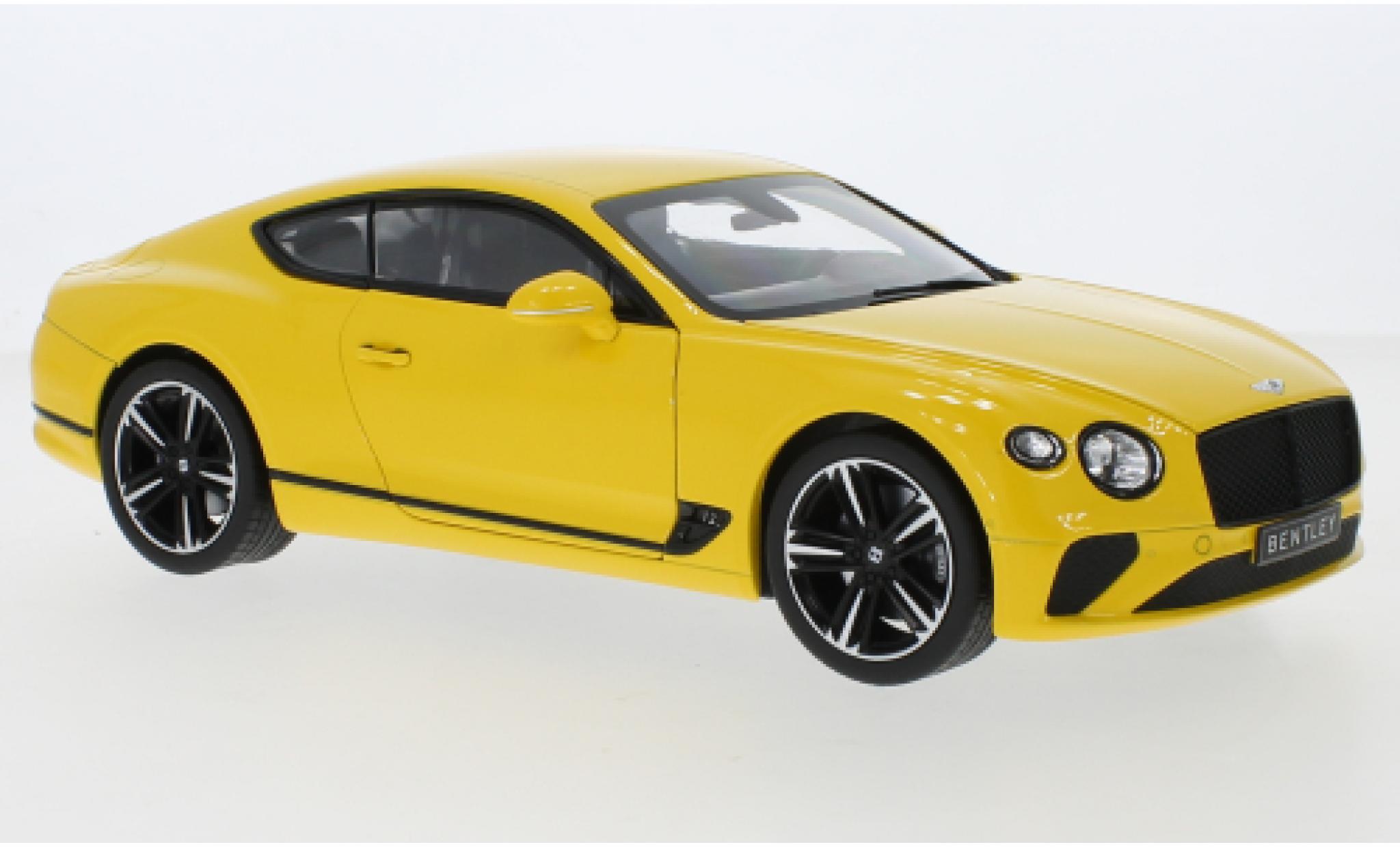 Bentley Continental 1/18 Norev GT giallo 2018 modellino in miniatura