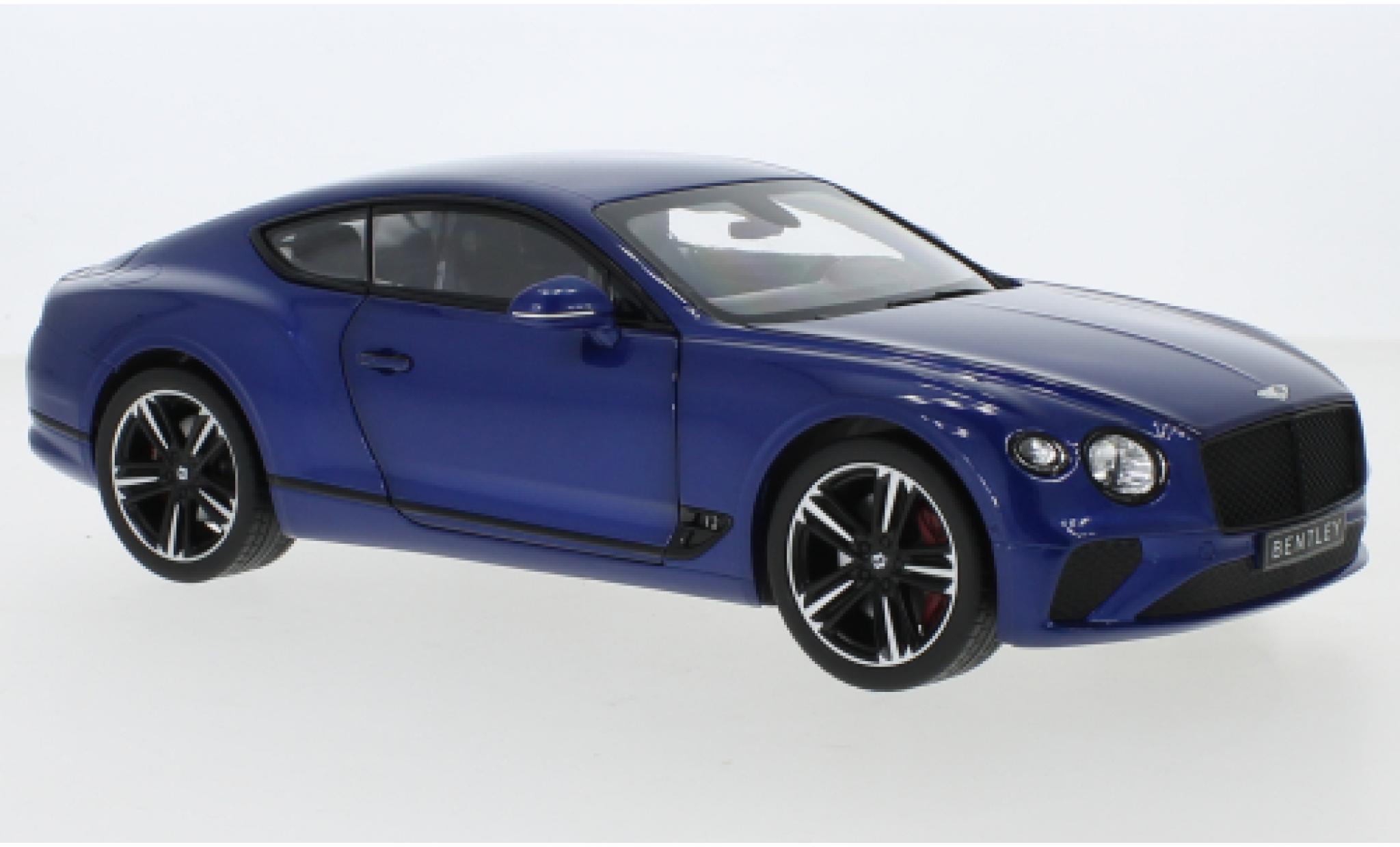 Bentley Continental 1/18 Norev GT metallico blu 2018 modellino in miniatura