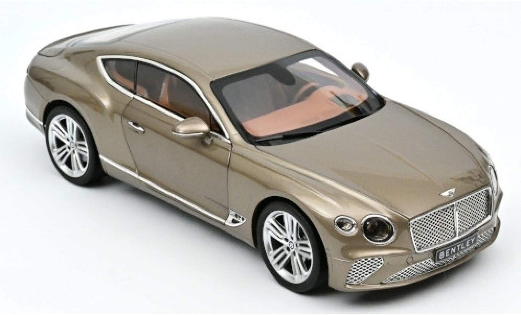 Bentley Continental 1/18 Norev GT metallico beige 2018 modellino in miniatura