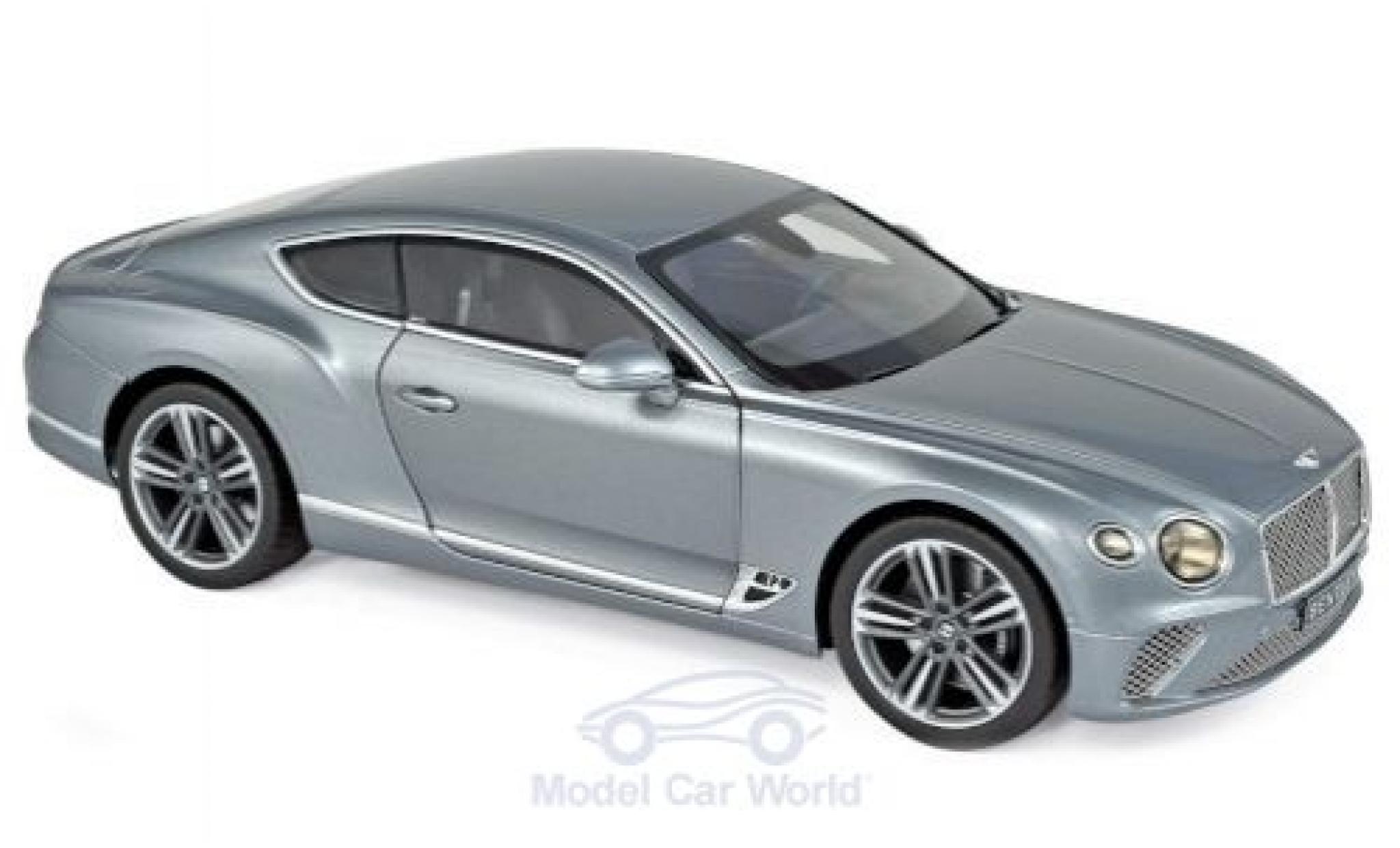 Bentley Continental 1/18 Norev GT metallico grigio 2018 modellino in miniatura