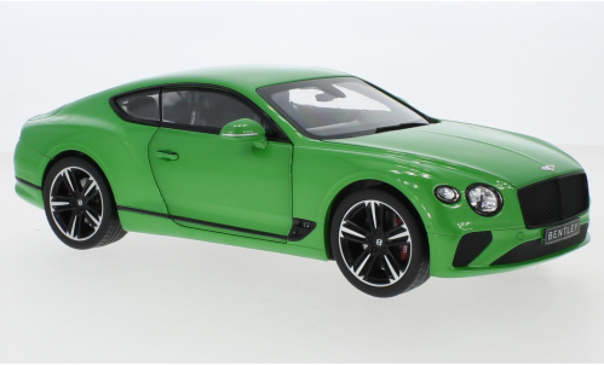Bentley Continental 1/18 Norev GT metallico verde 2018 modellino in miniatura