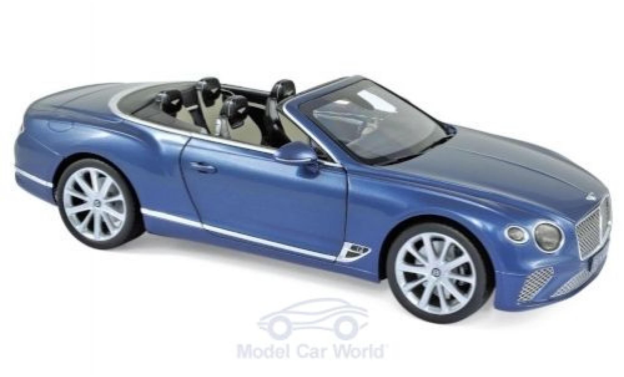 Bentley Continental 1/18 Norev GTC metallico blu 2019 modellino in miniatura