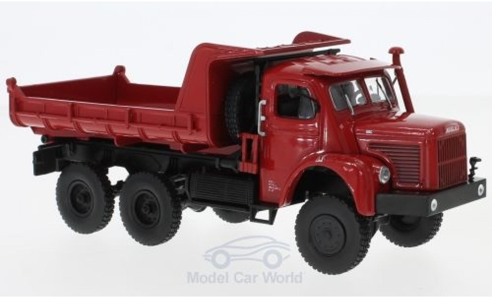 Berliet GBC 1/43 Norev 8 6x6 Benne rosso 1958 modellino in miniatura