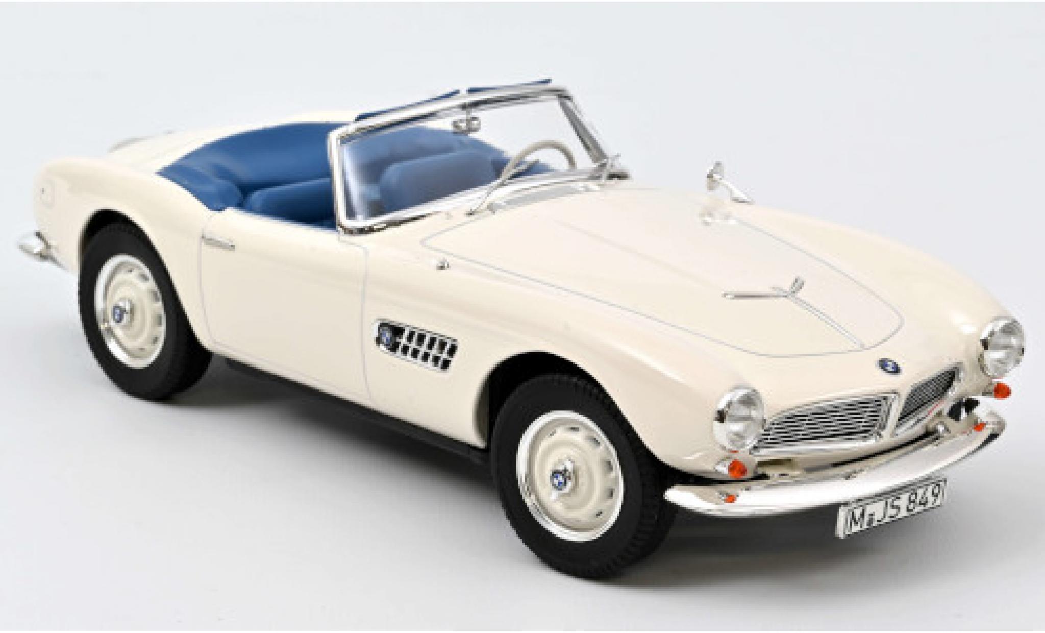 Bmw 507 1/18 Norev Cabriolet bianco 1957 Verdeck ouvert modellino in miniatura