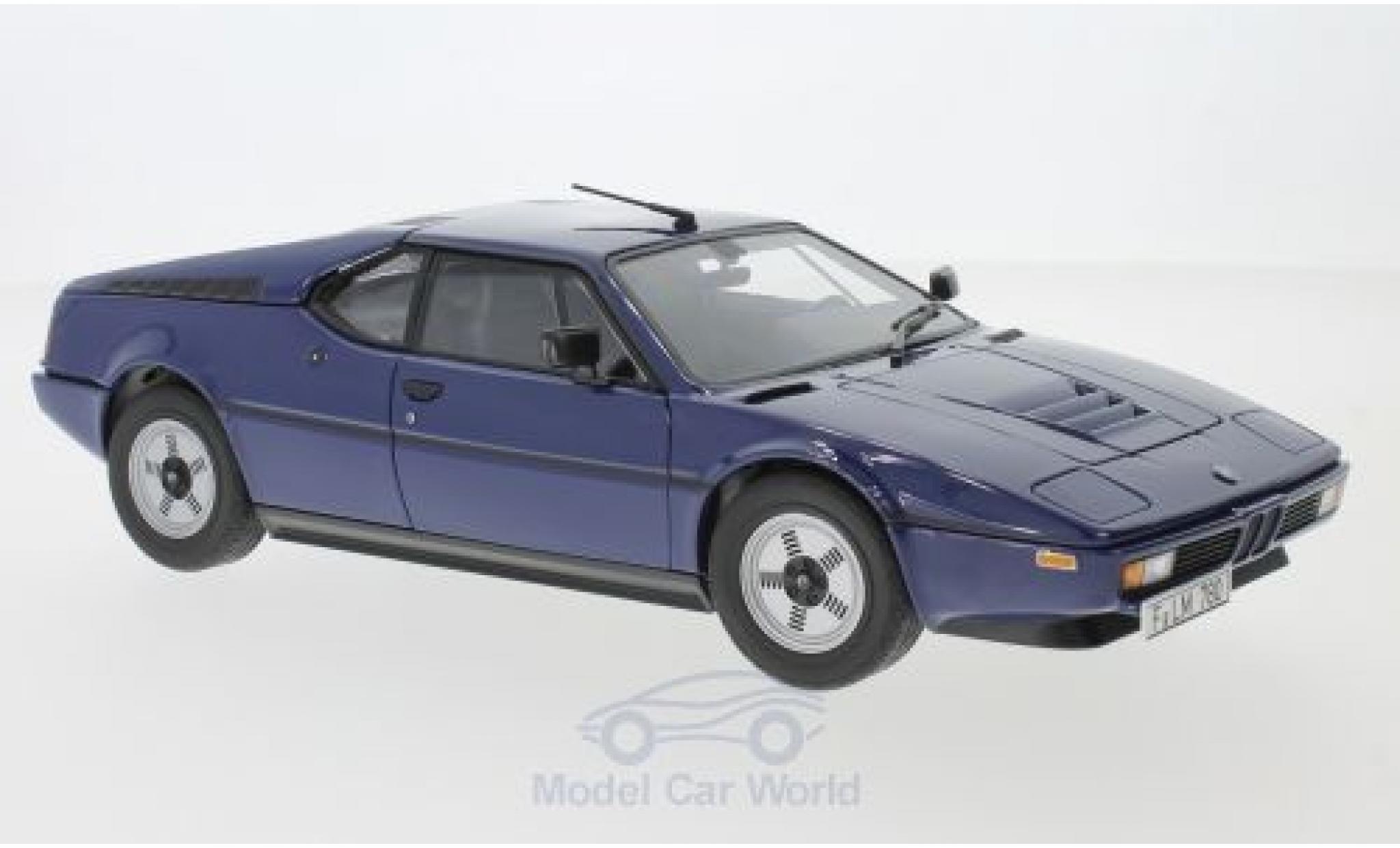 Bmw M1 1980 1/18 Norev (E26) blu 1980 modellino in miniatura
