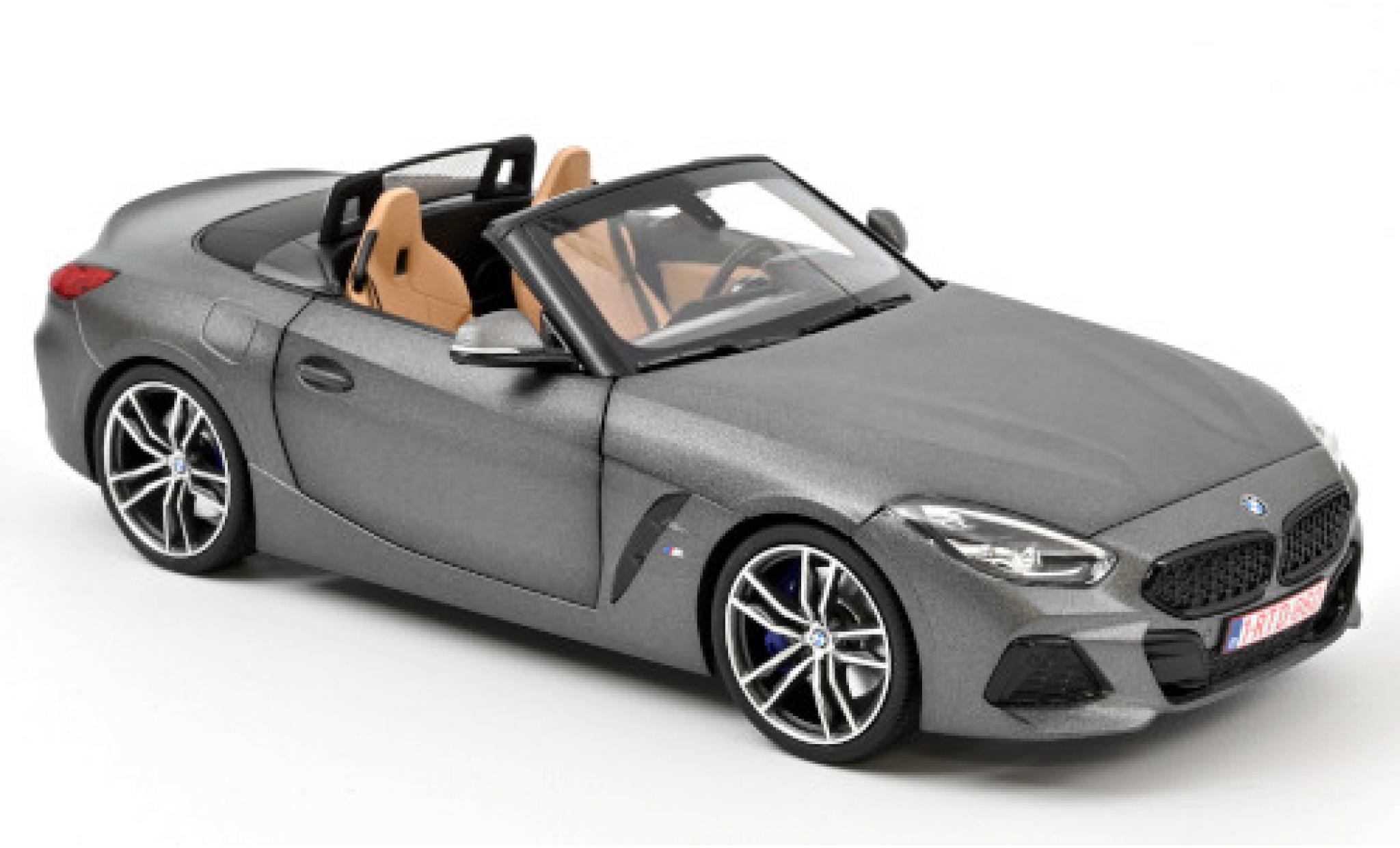 Bmw Z4 1/18 Norev (G29) matt-grigio 2018 Verdeck ouvert modellino in miniatura