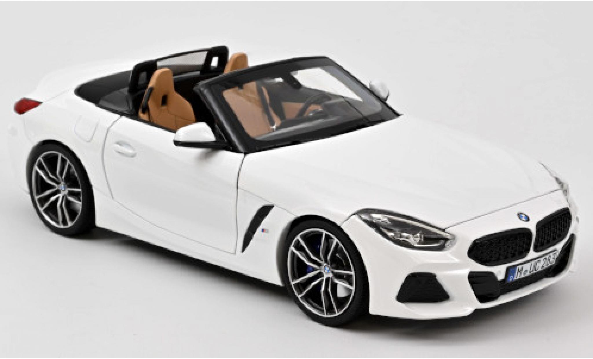 Bmw Z4 1/18 Norev bianco 2018 modellino in miniatura